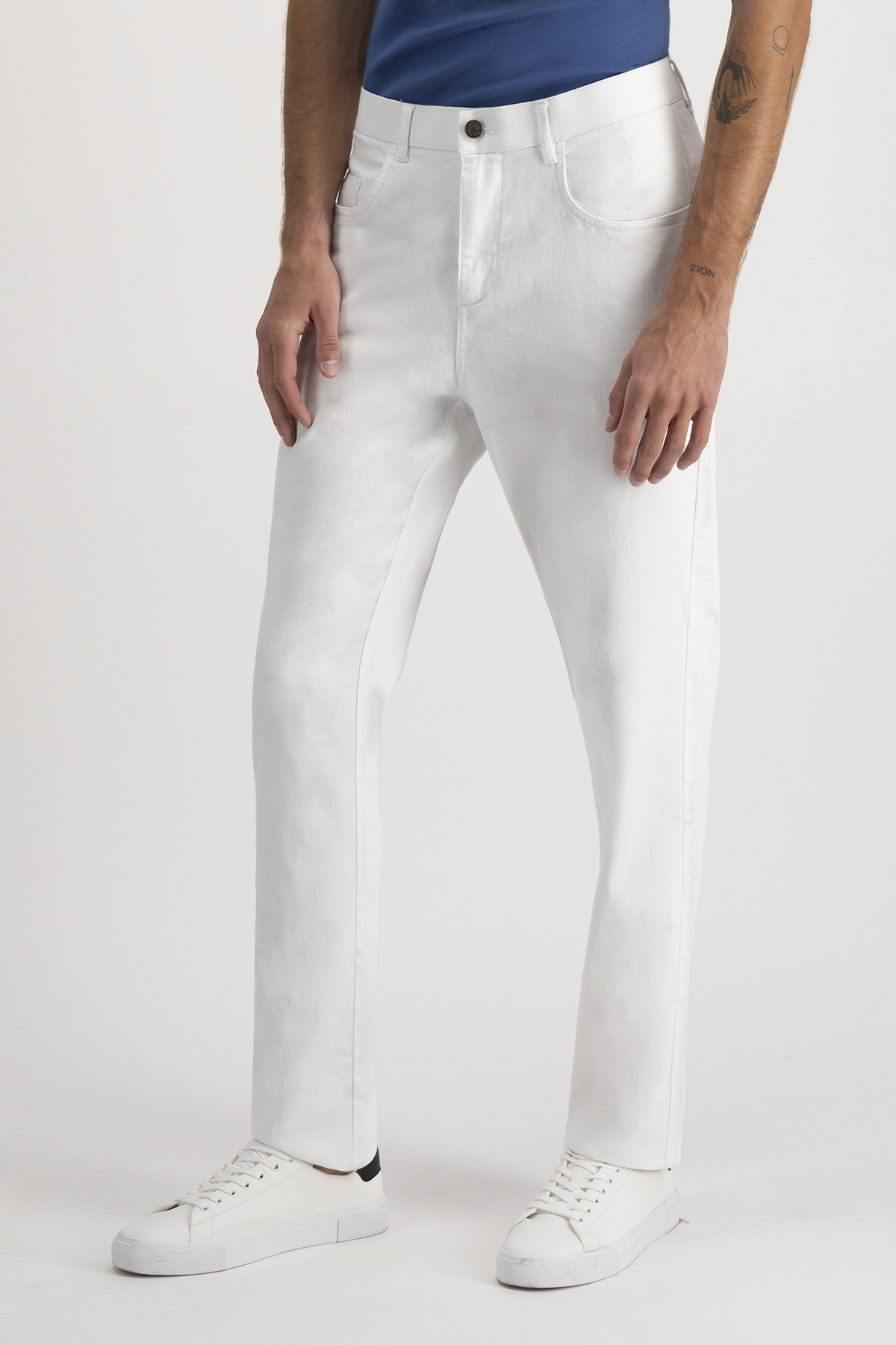 Pantalón Casual Roberts Blanco Slim Fit