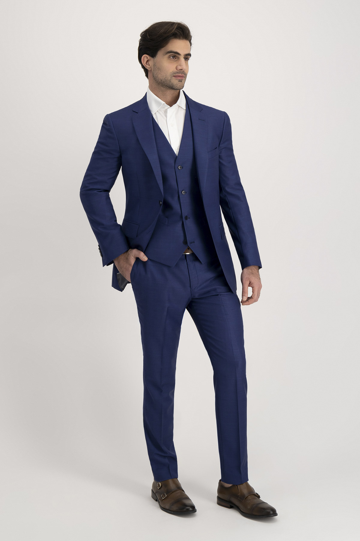 Traje Trío Roberts Azul Slim Fit
