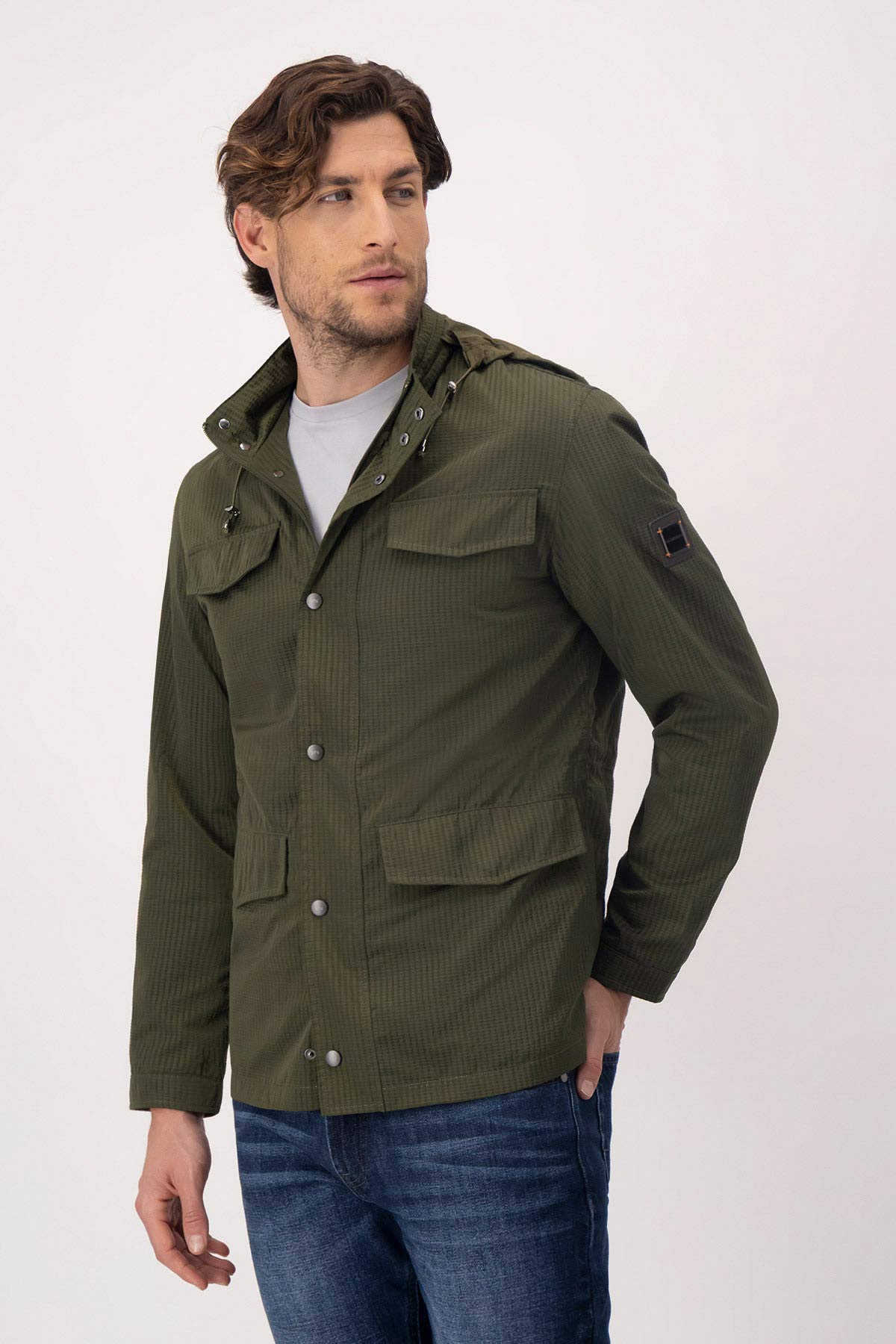 Chamarra Contemporary Fit Verde Olivo