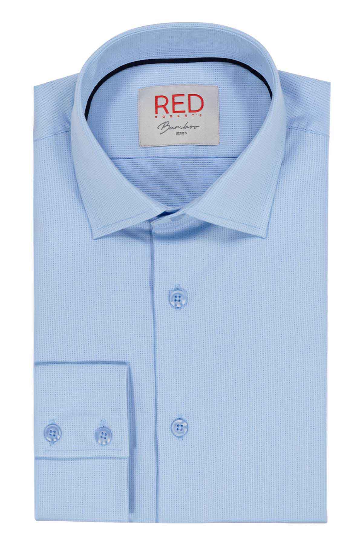 Camisa Vestir BAMBOO Roberts Red Gris Slim Fit