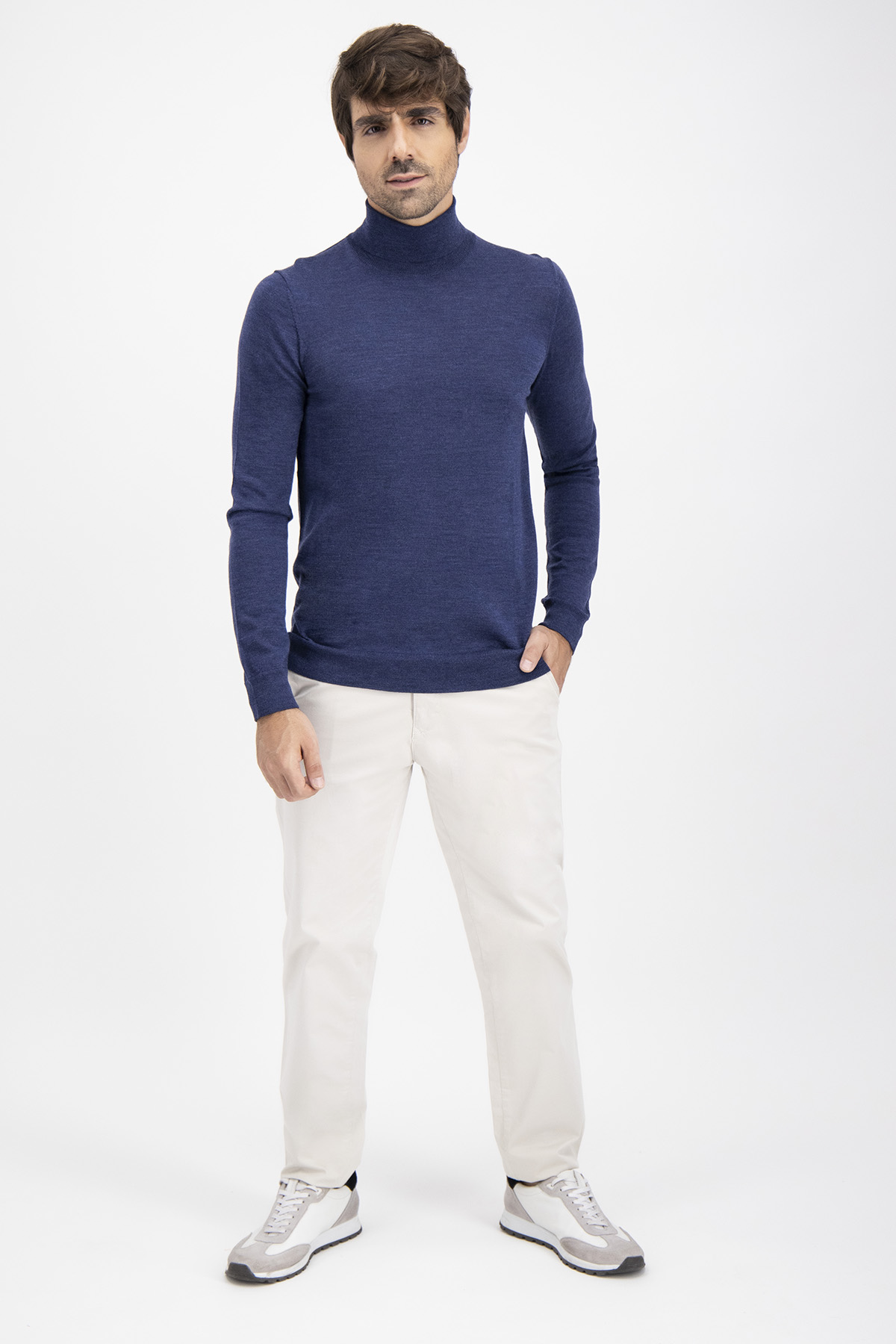 Suéter Calderoni Azul Contemporary Fit