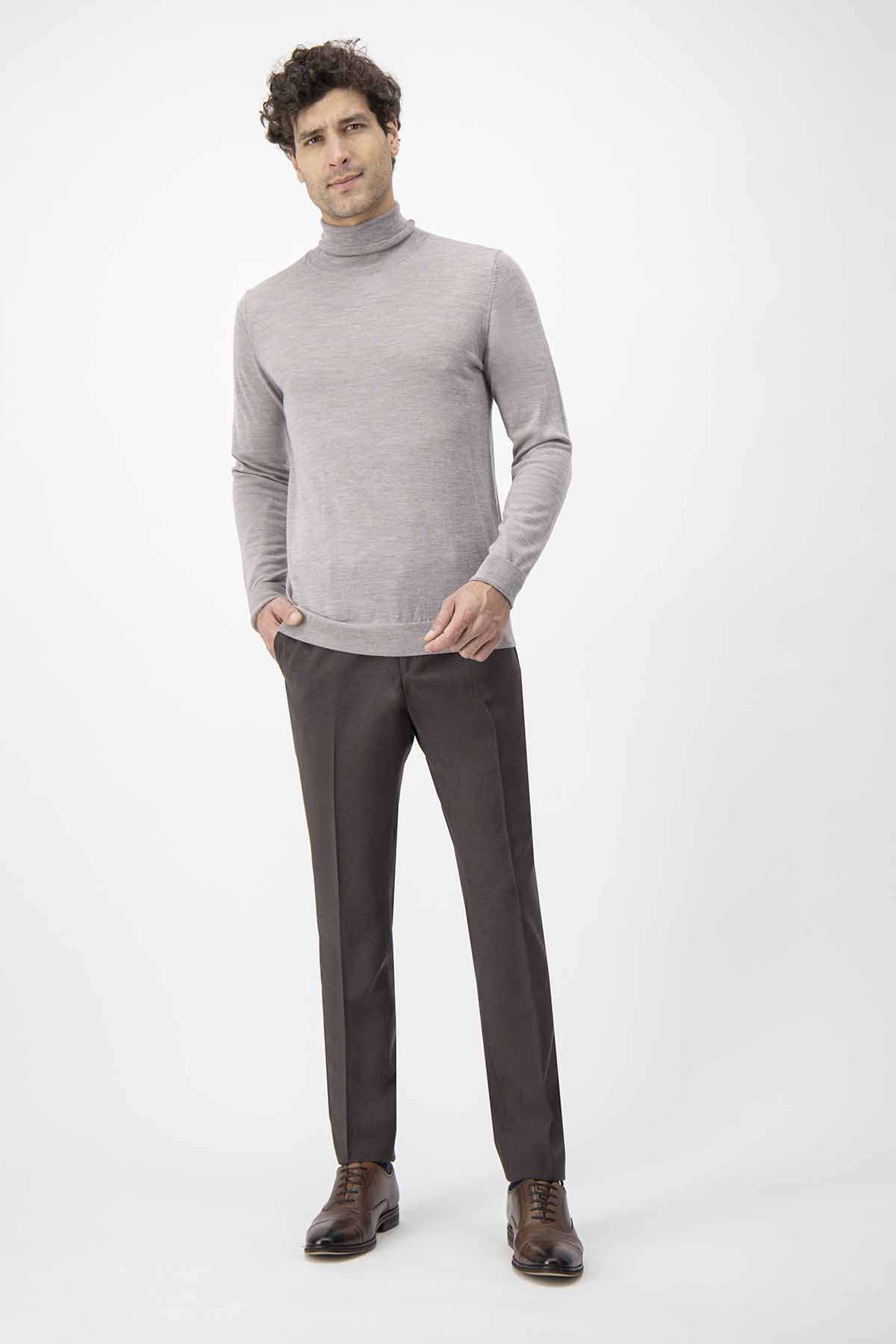 Suéter Calderoni Beige Contemporary Fit