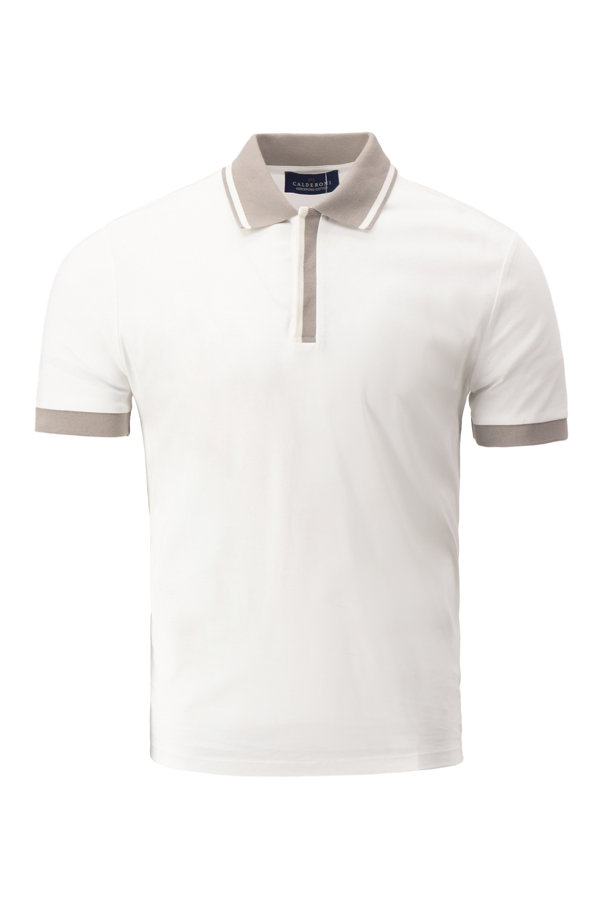 Playera Tipo Polo MERCERIZED COTTON Contemporary Fit Blanco