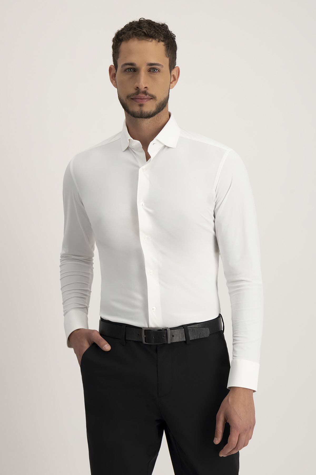 Camisa Formal Anatomic Technology Roberts Red Blanco Slim Fit