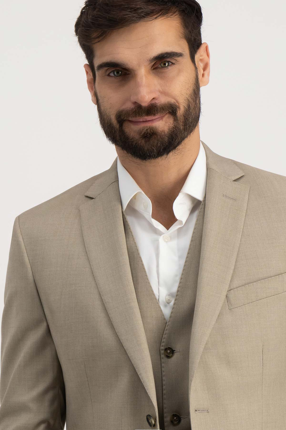 Traje Trío Beige Roberts Red Slim Fit