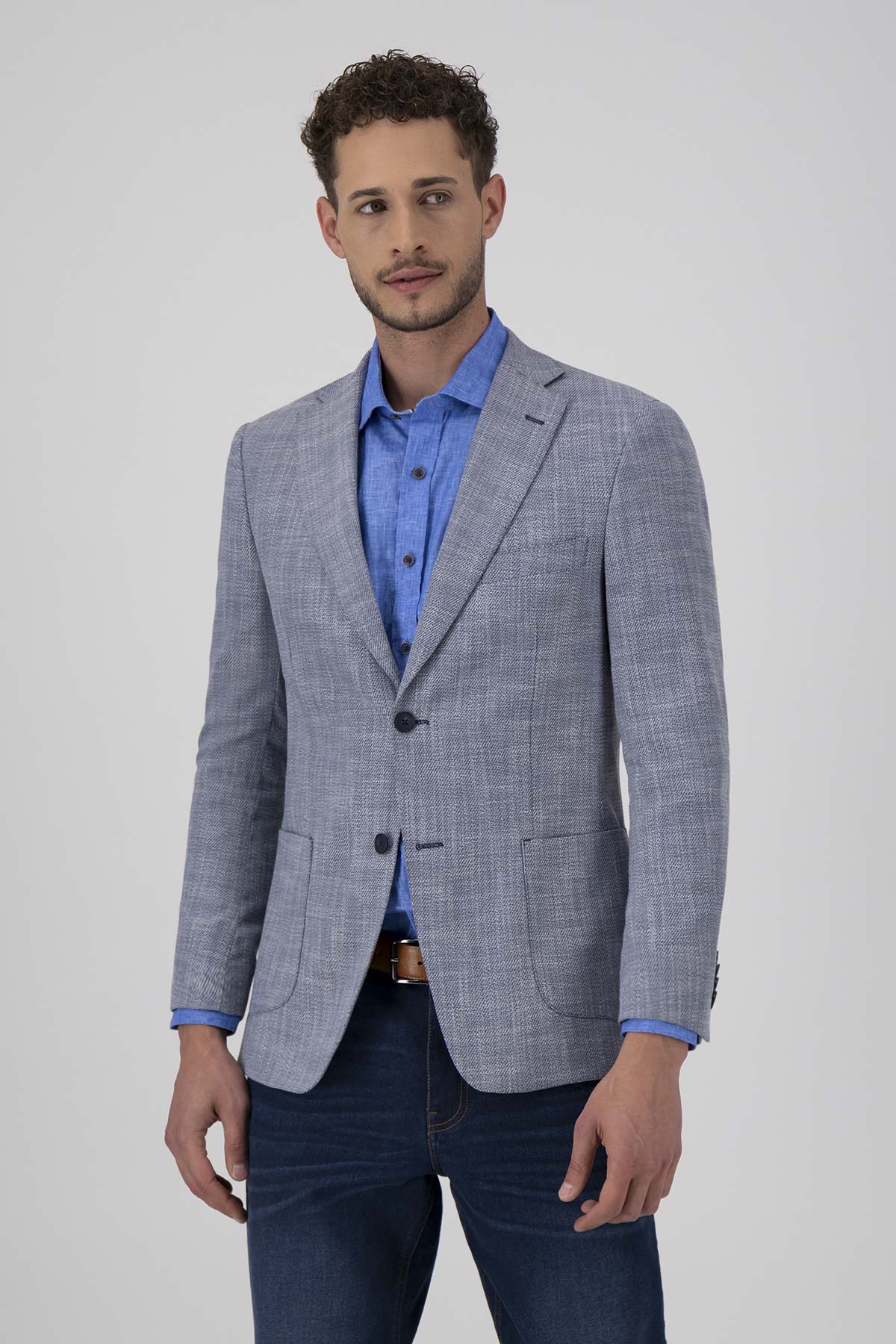 Saco Casual Color Azul Marino Slim Fit