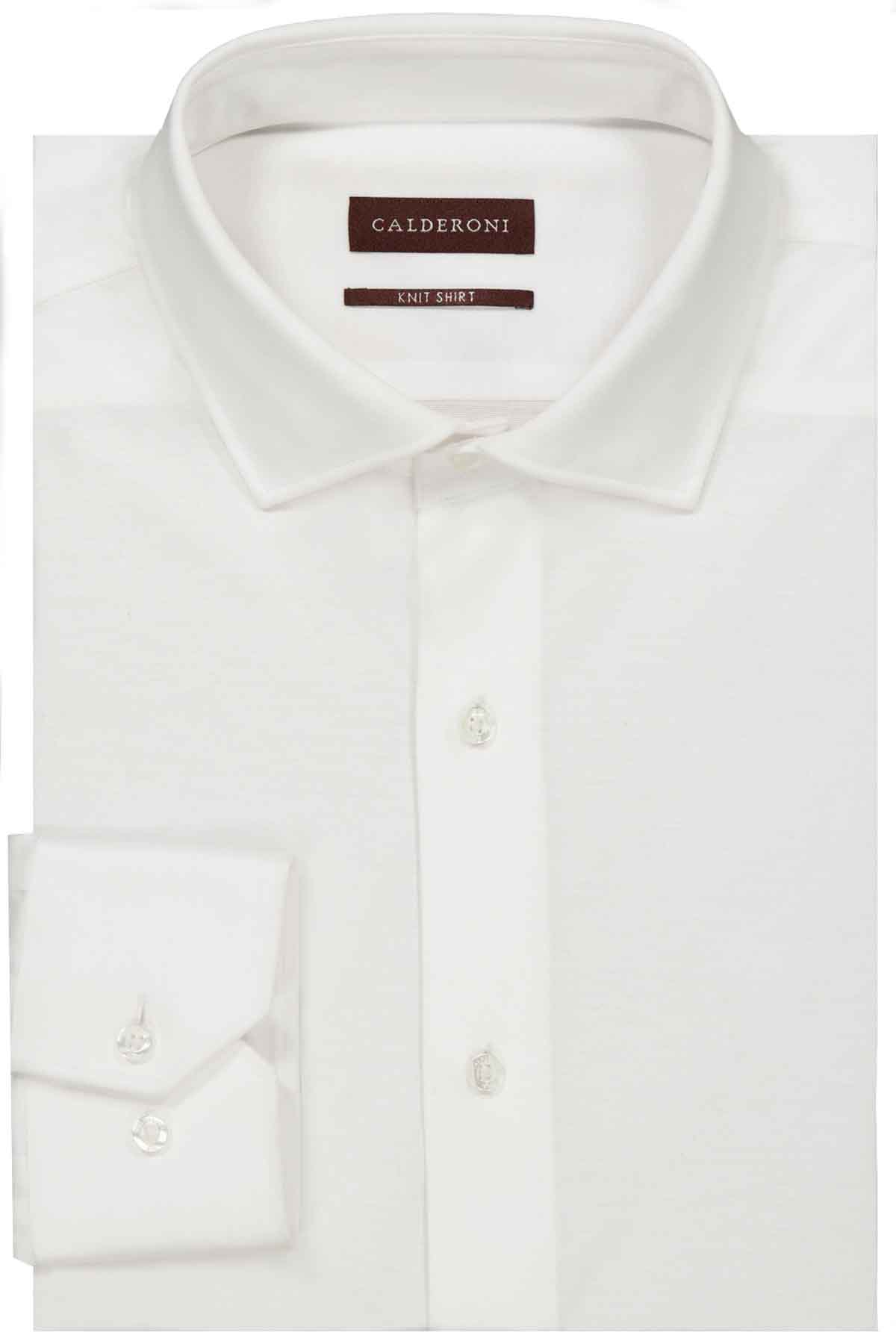 Camisa Knit Calderoni Regular fit Color blanco