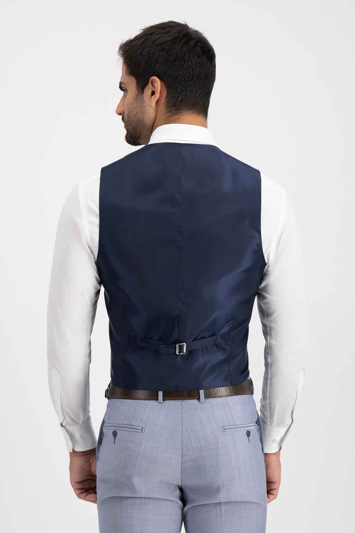 Traje Trío Calderoni Color Azul Contemporary Fit