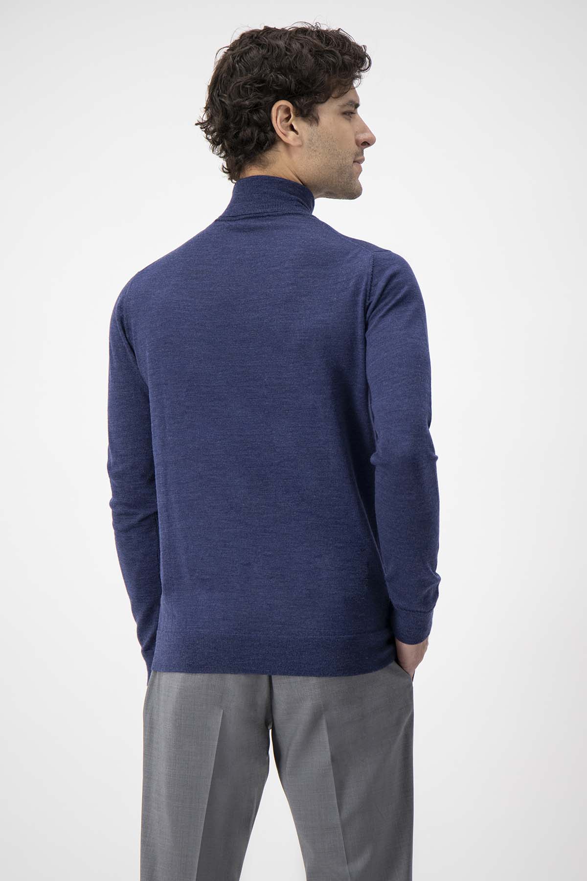 Suéter Calderoni Azul Contemporary Fit