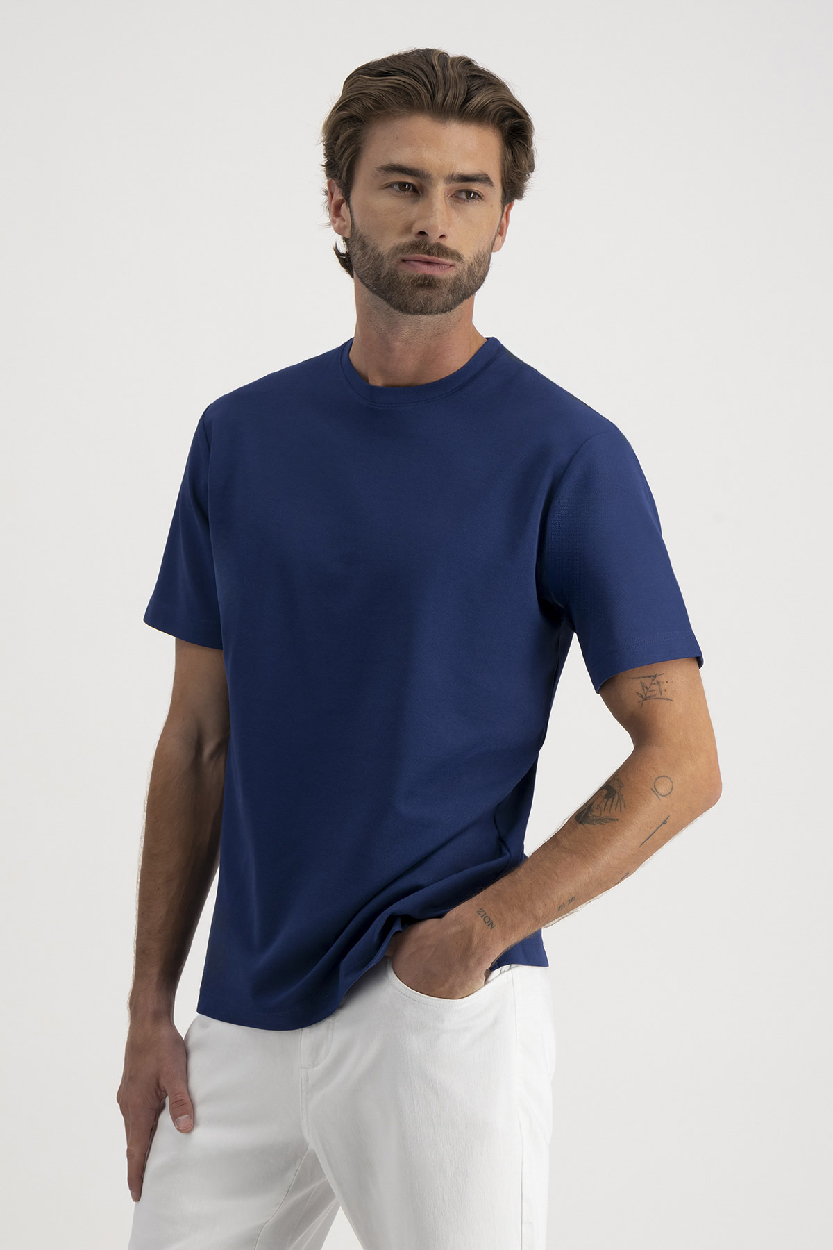Playera EASY CARE TECHNOLOGY Roberts Color Azul Marino Contemporary Fit