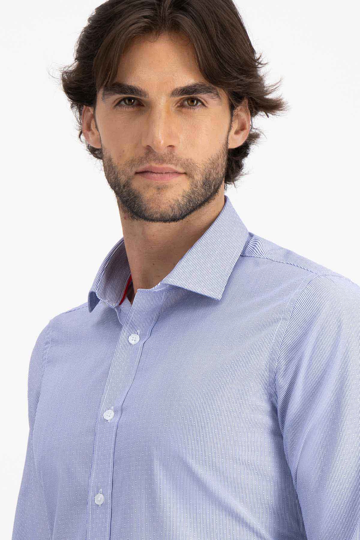 Camisa Vestir BAMBOO Roberts Red Azul Slim Fit