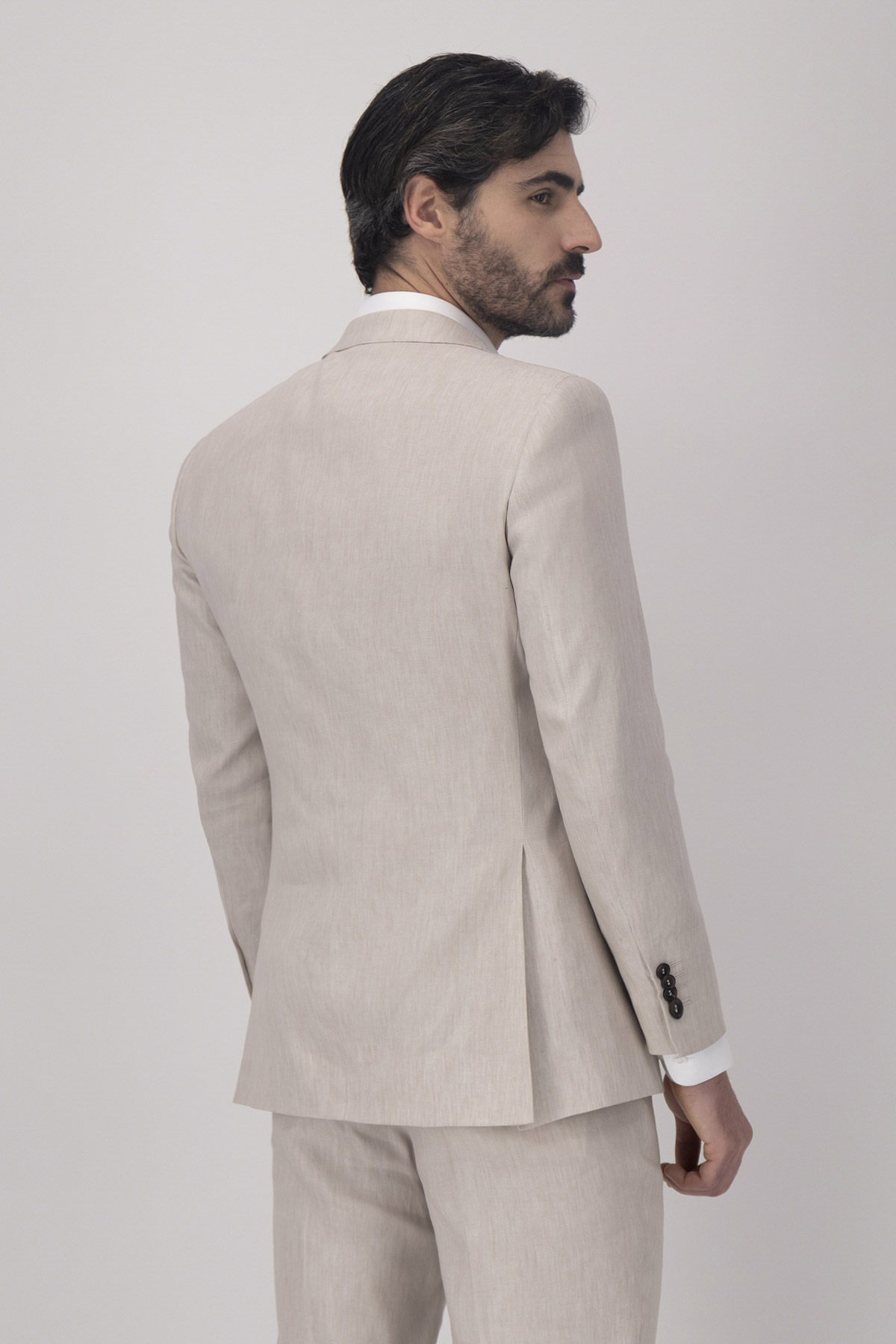 Traje Color Beige Contemporary Fit