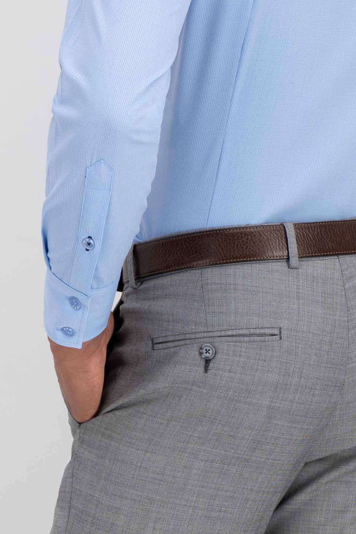 Camisa Vestir BAMBOO Roberts Red Gris Slim Fit