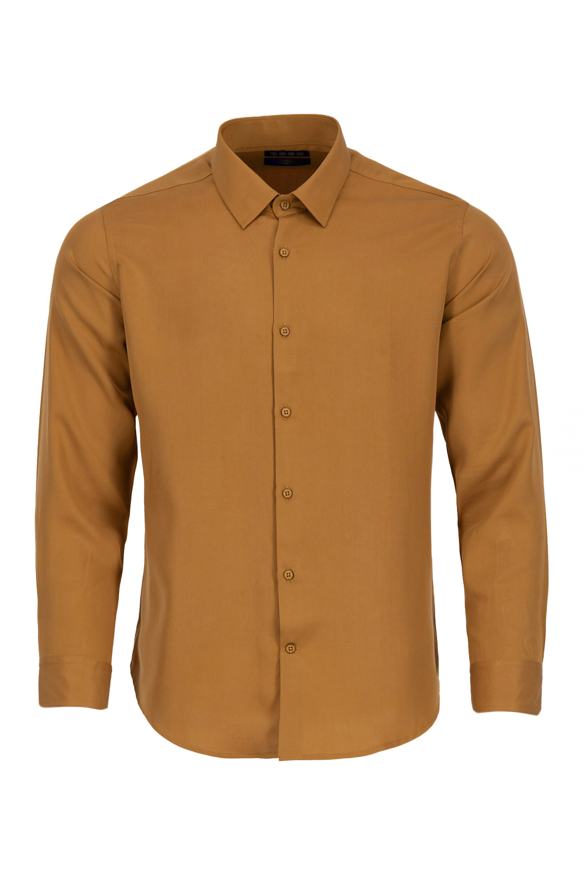 Camisa Casual Bio Tencel Slim Fit Café image number 1