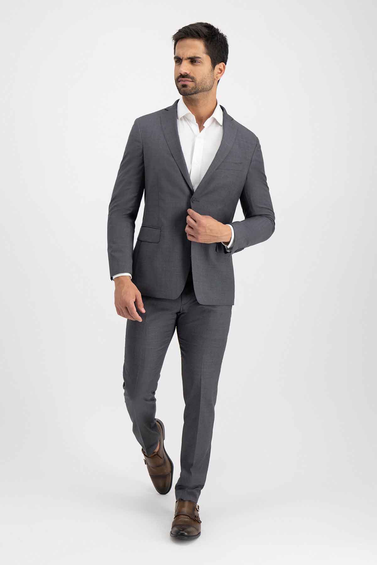 Traje Roberts Gris Oxford Slim Fit