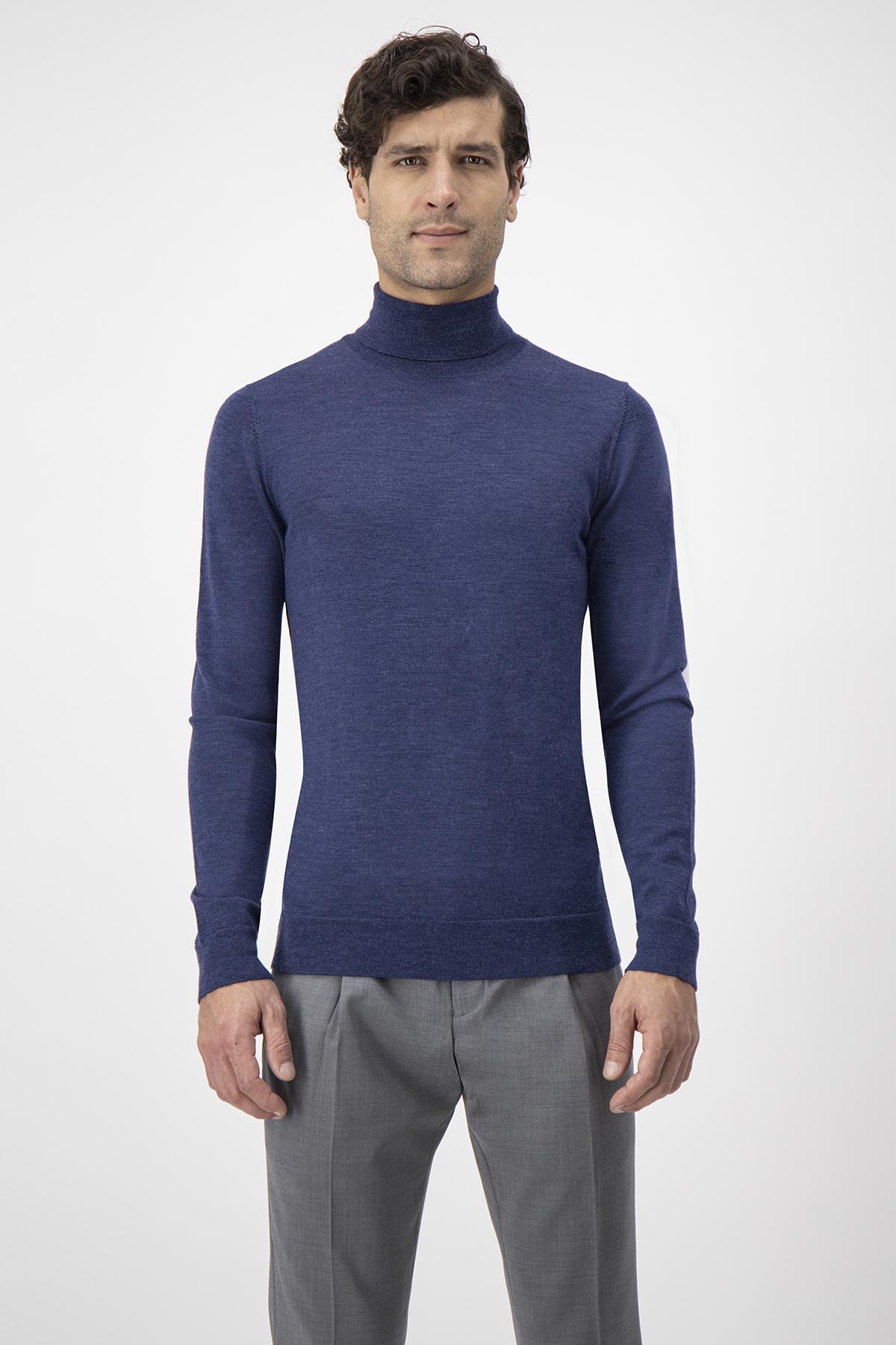 Suéter Calderoni Azul Contemporary Fit