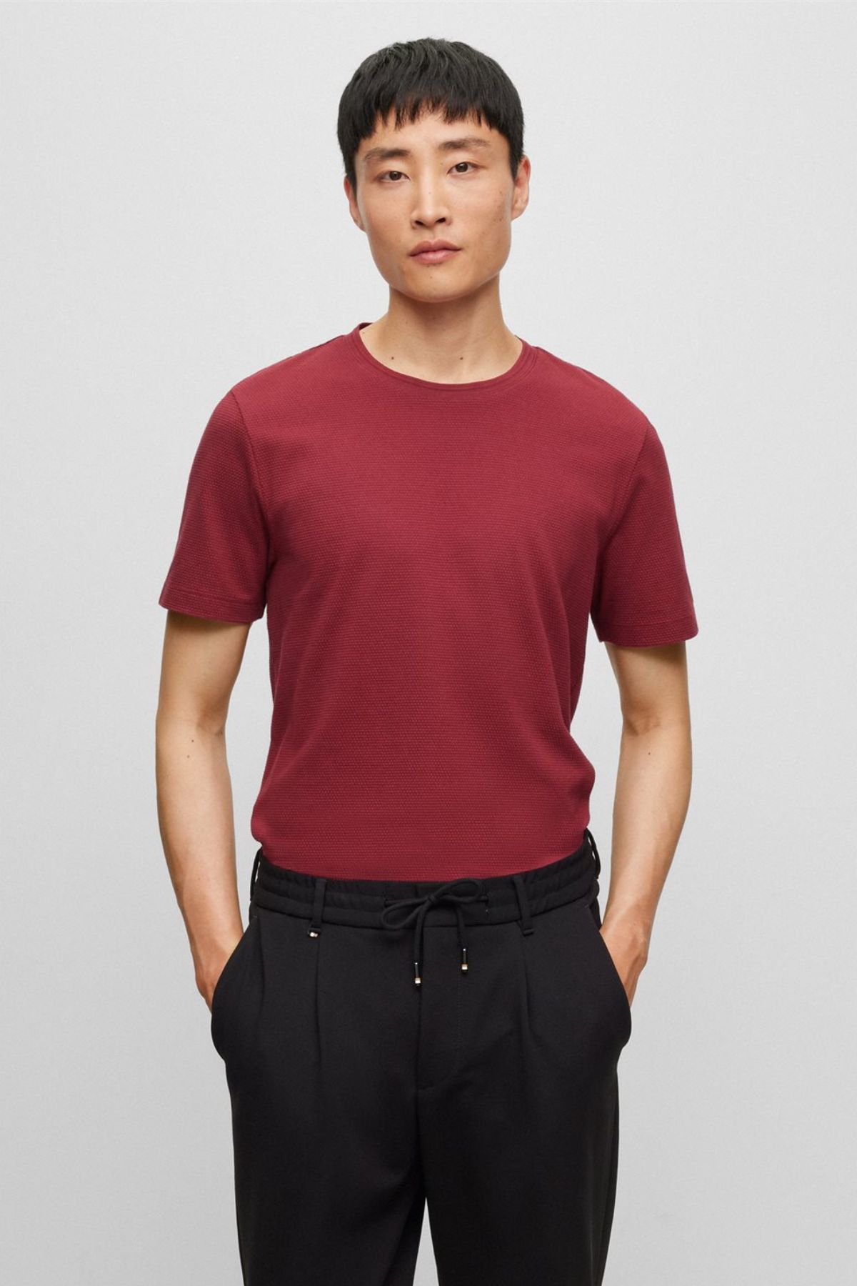 Playera Boss Casual Vino Regular fit