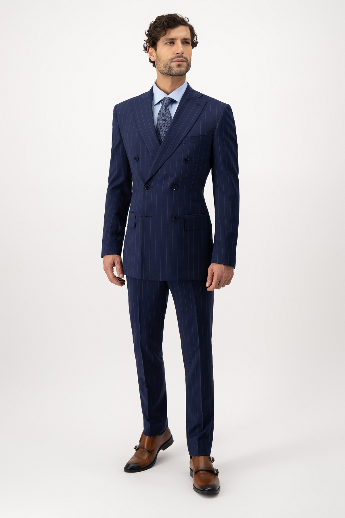 Traje Calderoni Azul Marino Slim Fit