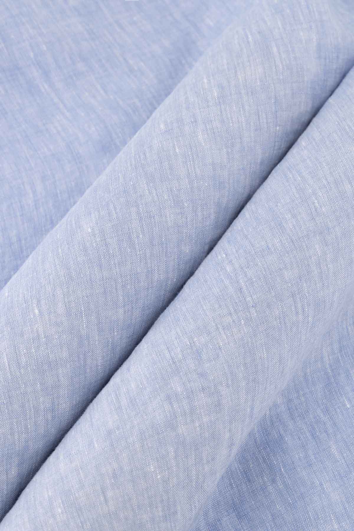 Camisa Casual LINEN Color Azul Claro Regular Fit