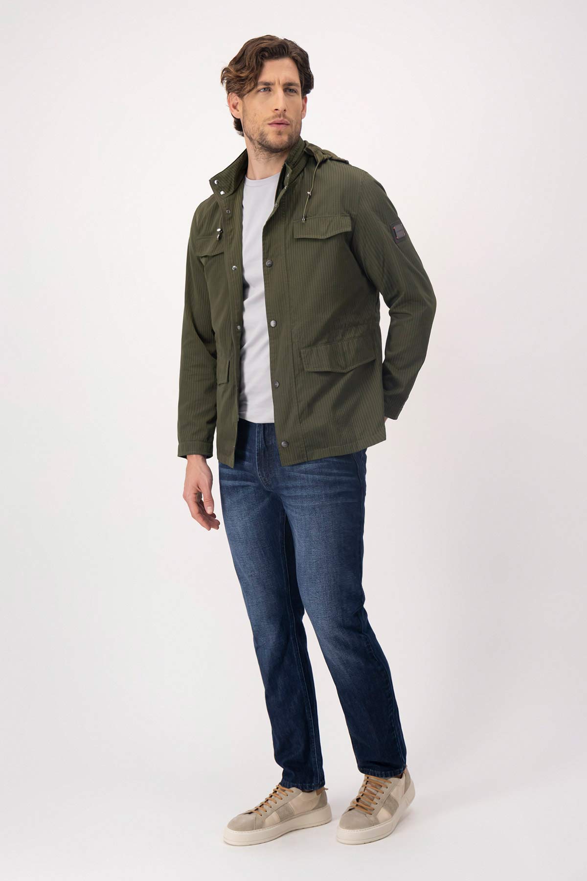 Chamarra Contemporary Fit Verde Olivo