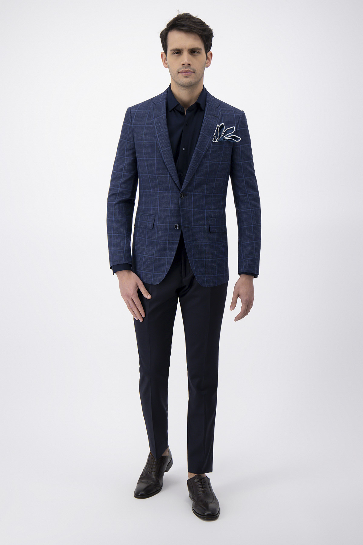 Saco Casual Calderoni Couture Azul Marino Slim Fit