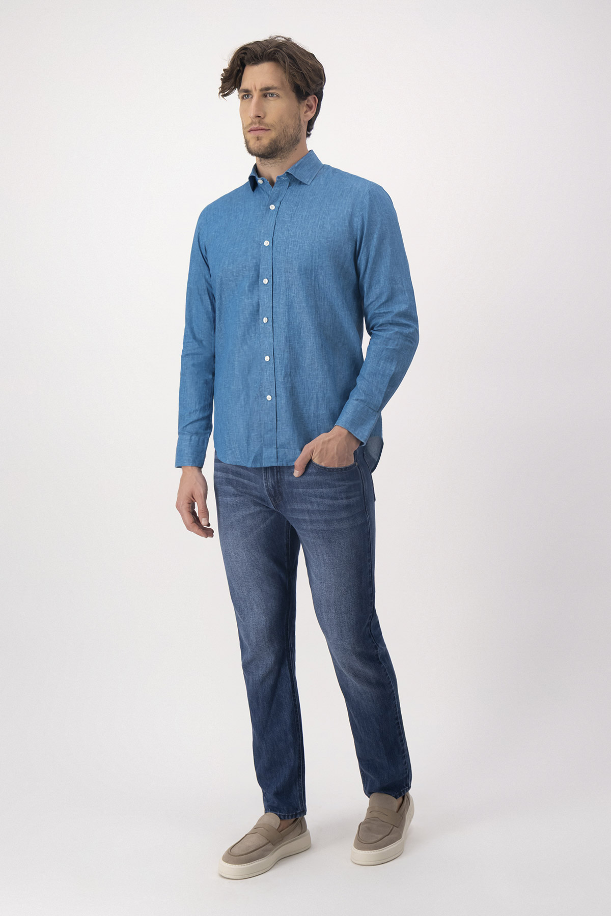 Camisa Casual Peper Touch Contemporary Fit