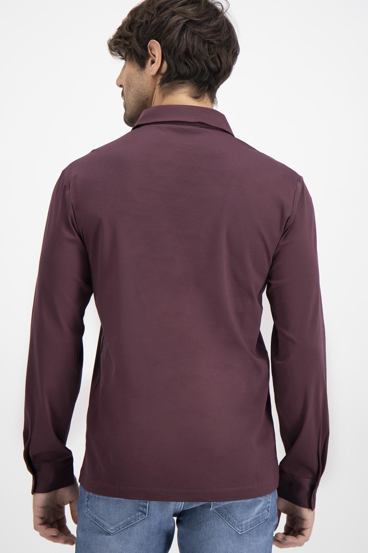 Polo MERCERIZED COTTON Calderoni Vino Contemporary Fit