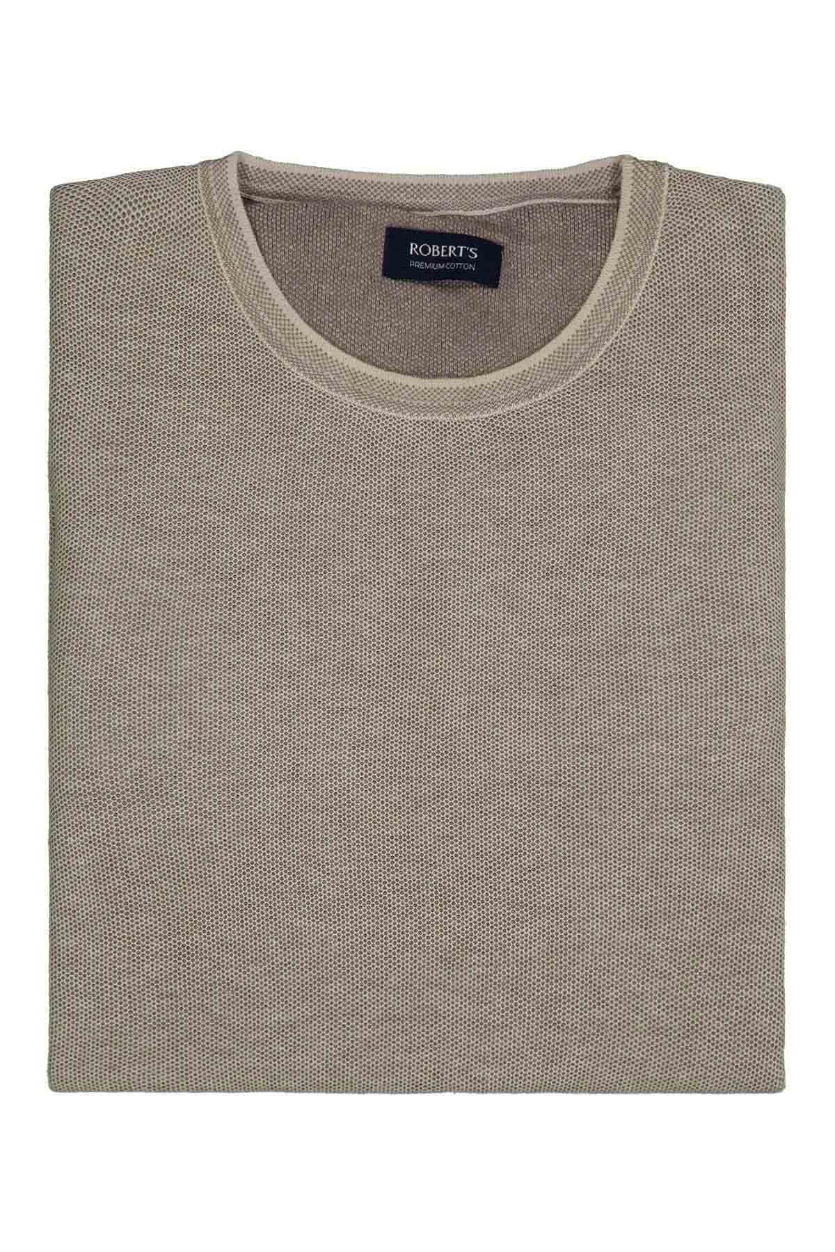 Suéter PREMIUM COTTON Roberts Beige Contemporary Fit