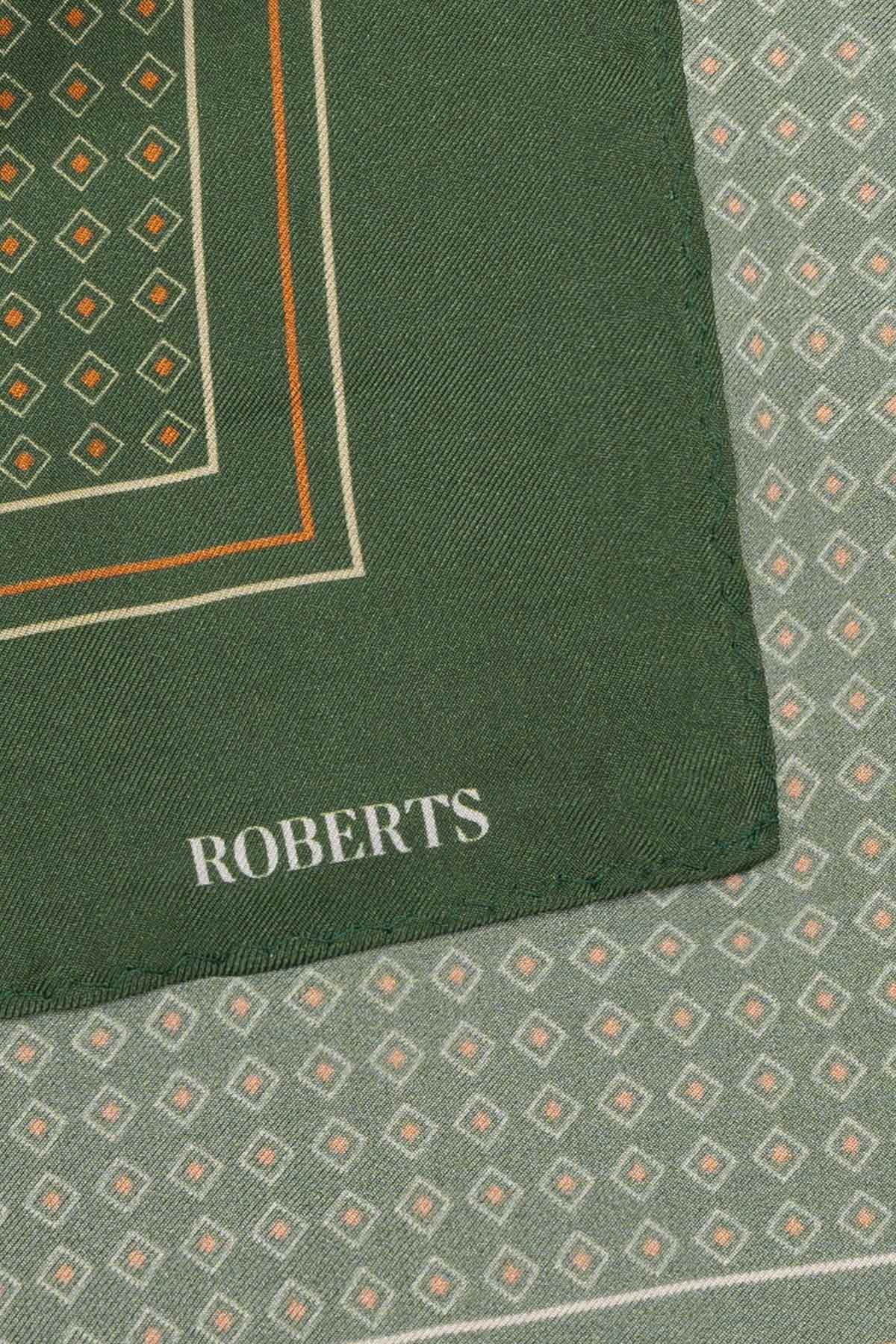 Pañuelo De Bolsillo De Seda Azul Verde image number 2