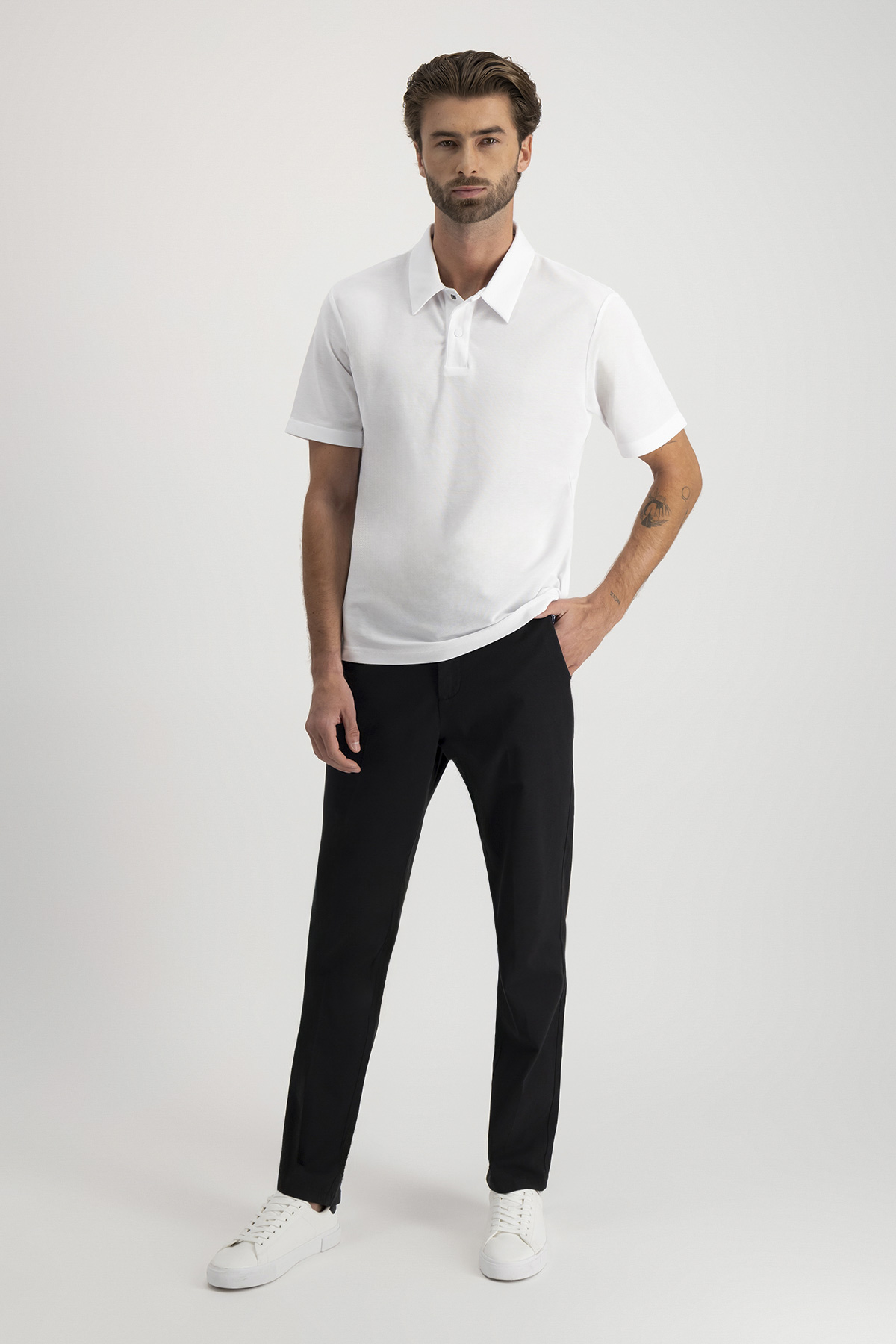 Polo EASY CARE TECHNOLOGY Roberts Color Blanco Contemporary Fit