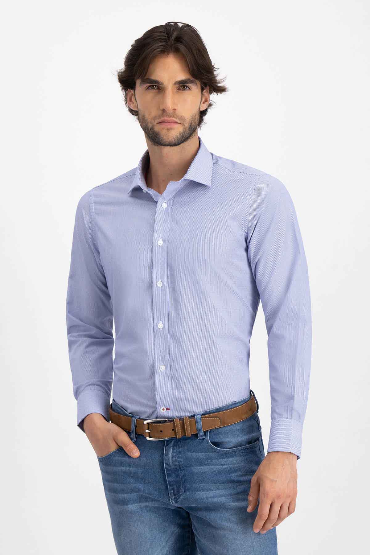 Camisa Vestir BAMBOO Roberts Red Azul Slim Fit