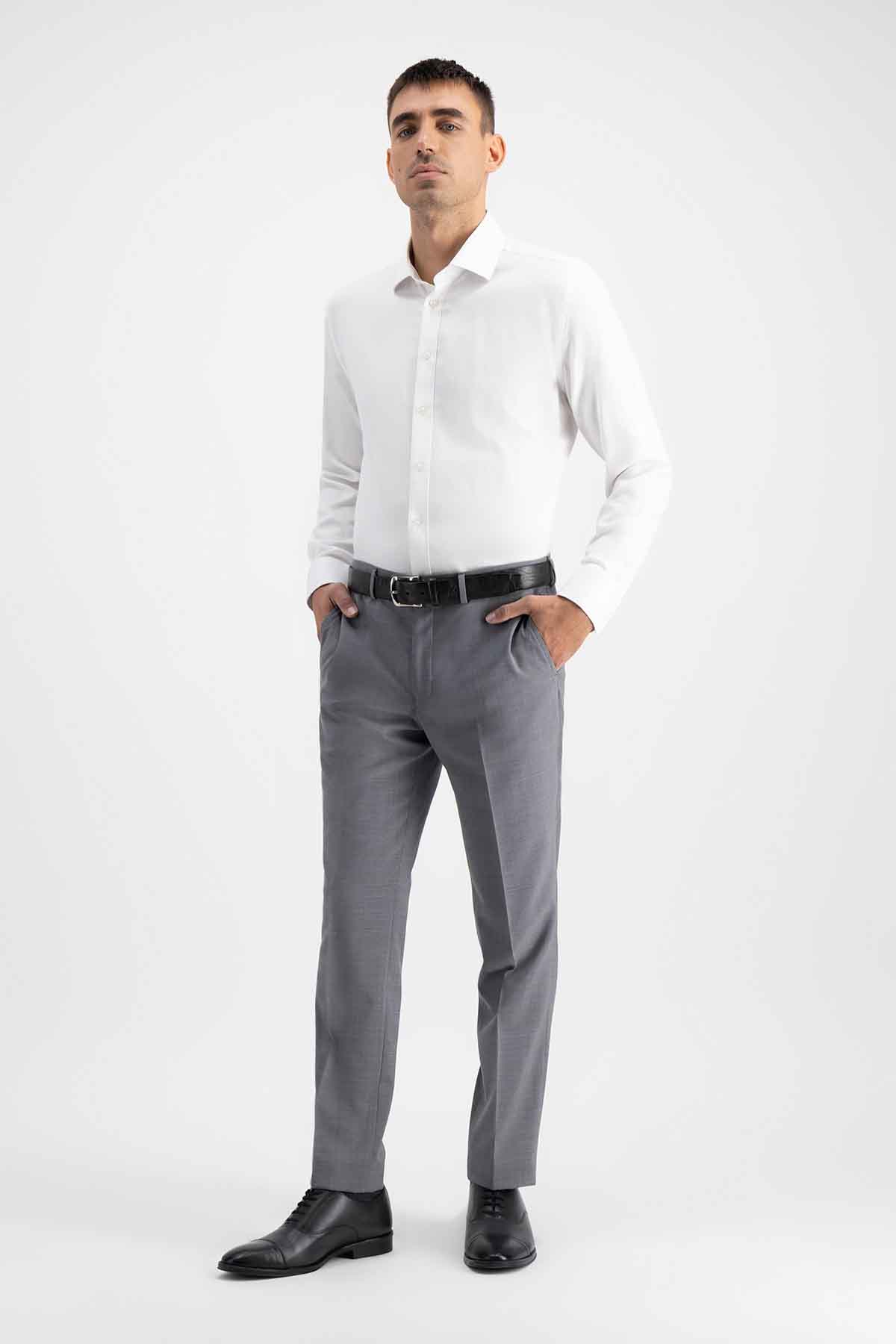 Pantalón Calderoni Color Gris Contemporary Fit