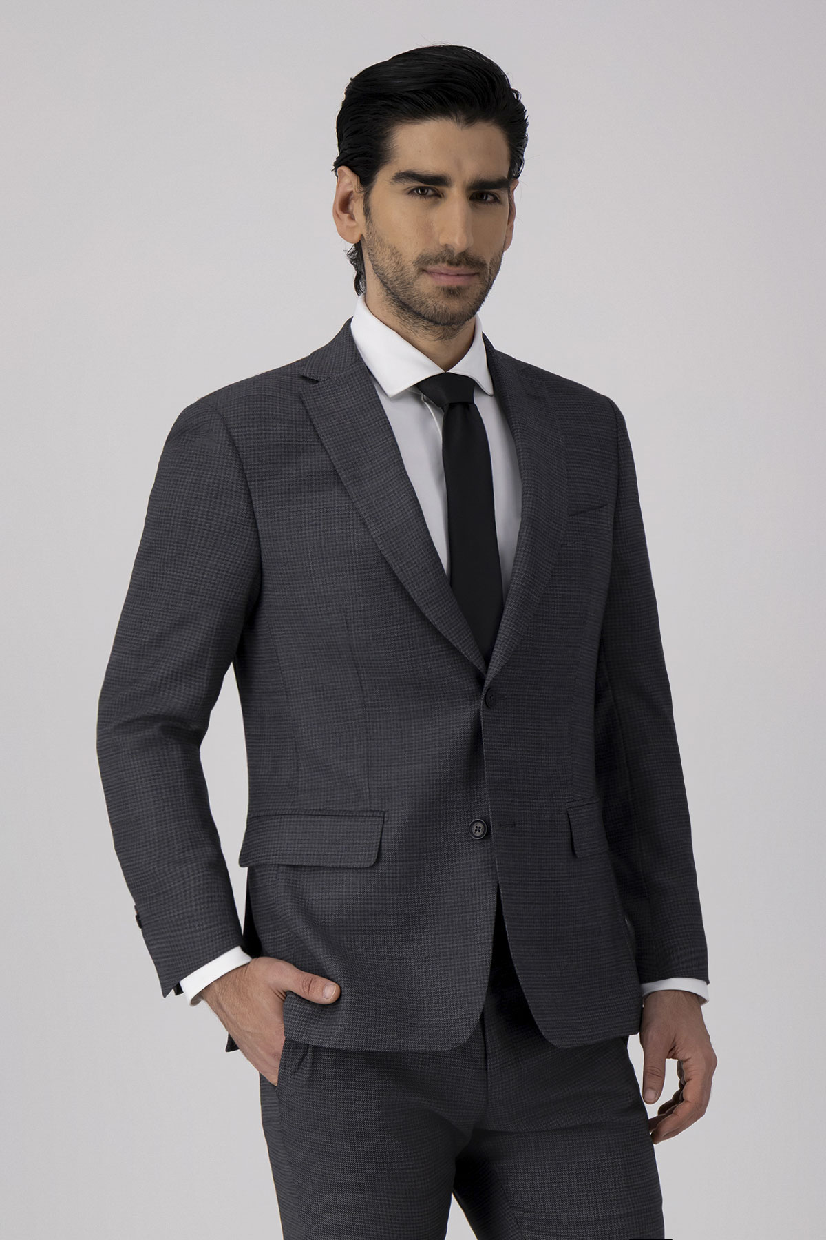 Traje Calderoni Couture Gris Slim Fit