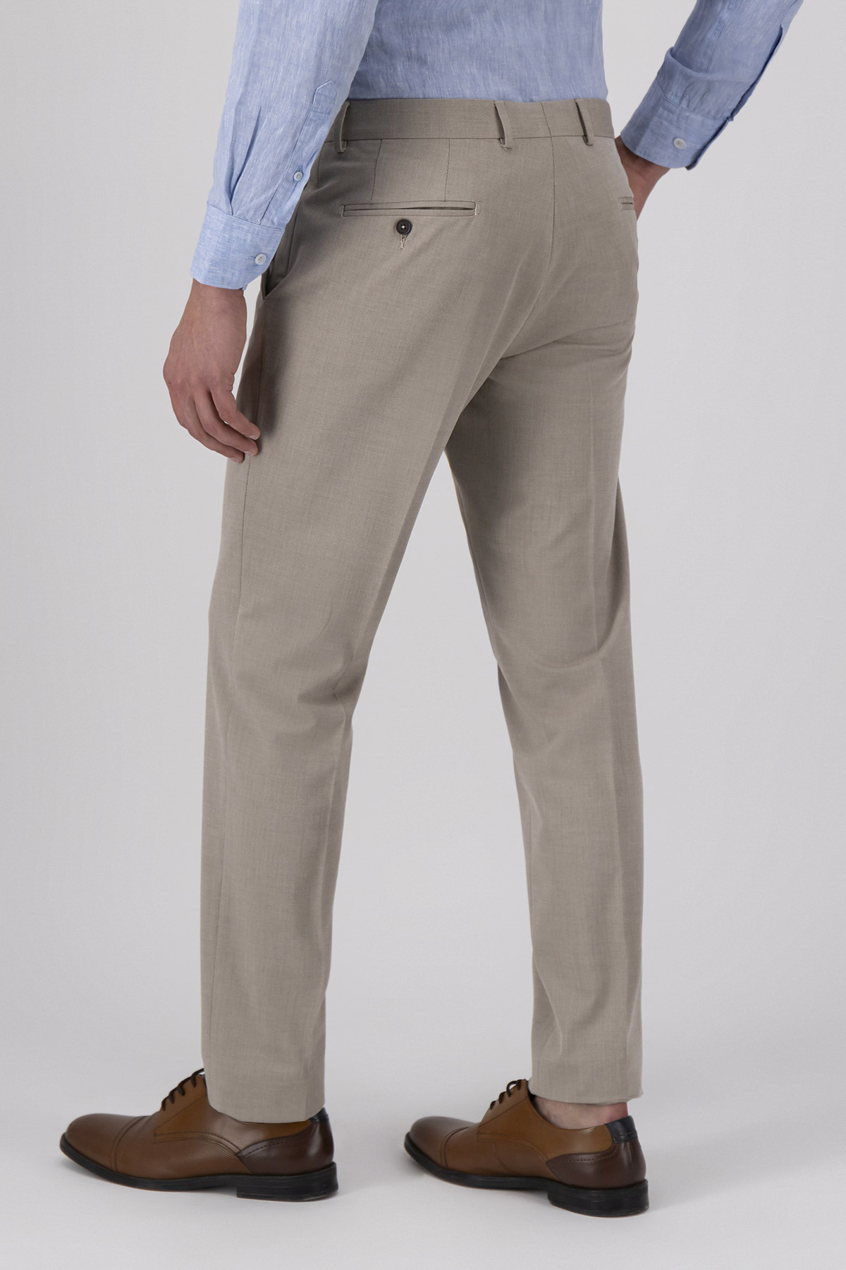 Pantalón Formal Color Beige Slim Fit