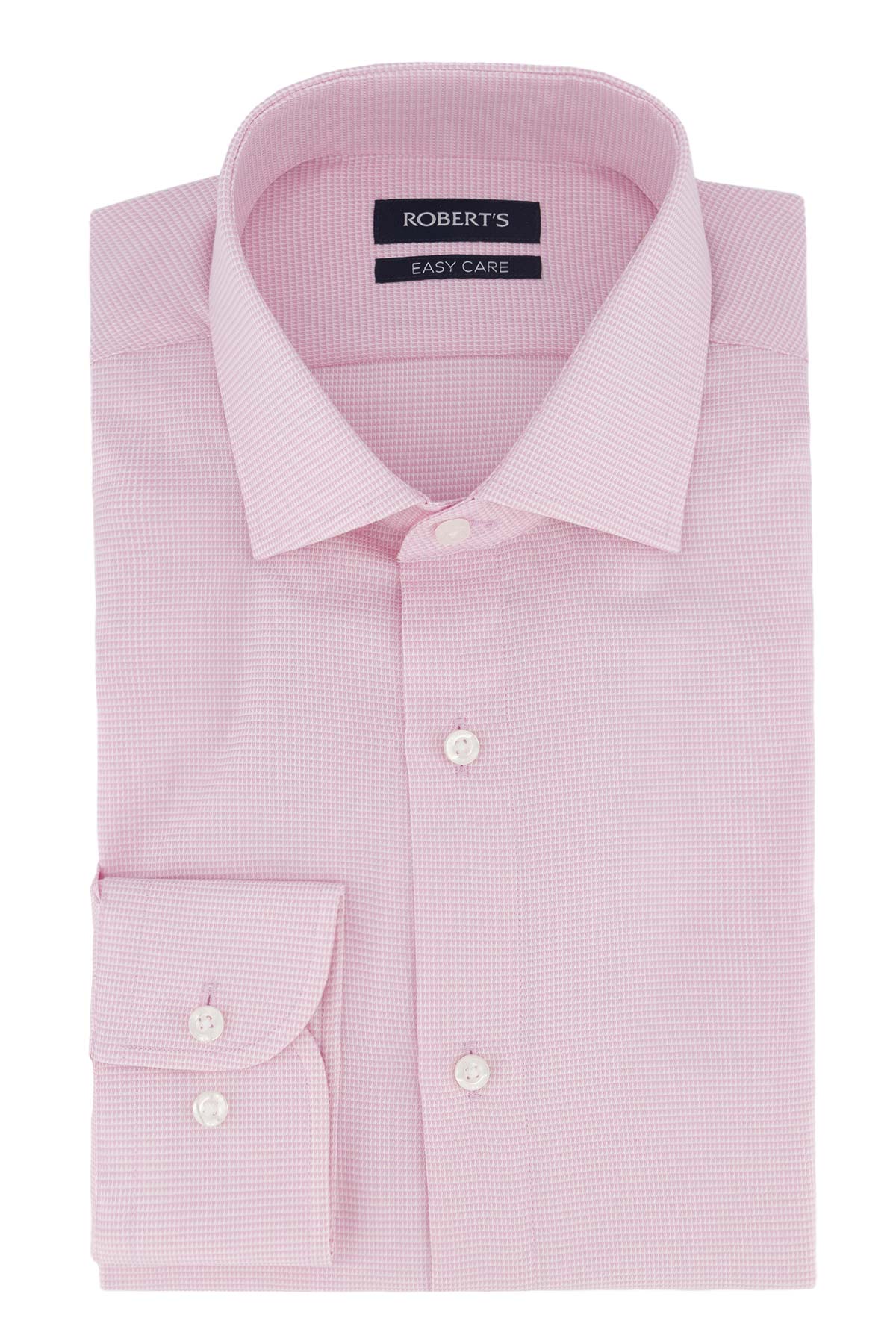 Camisa Formal Easy Care Roberts Slim Fit Rosa