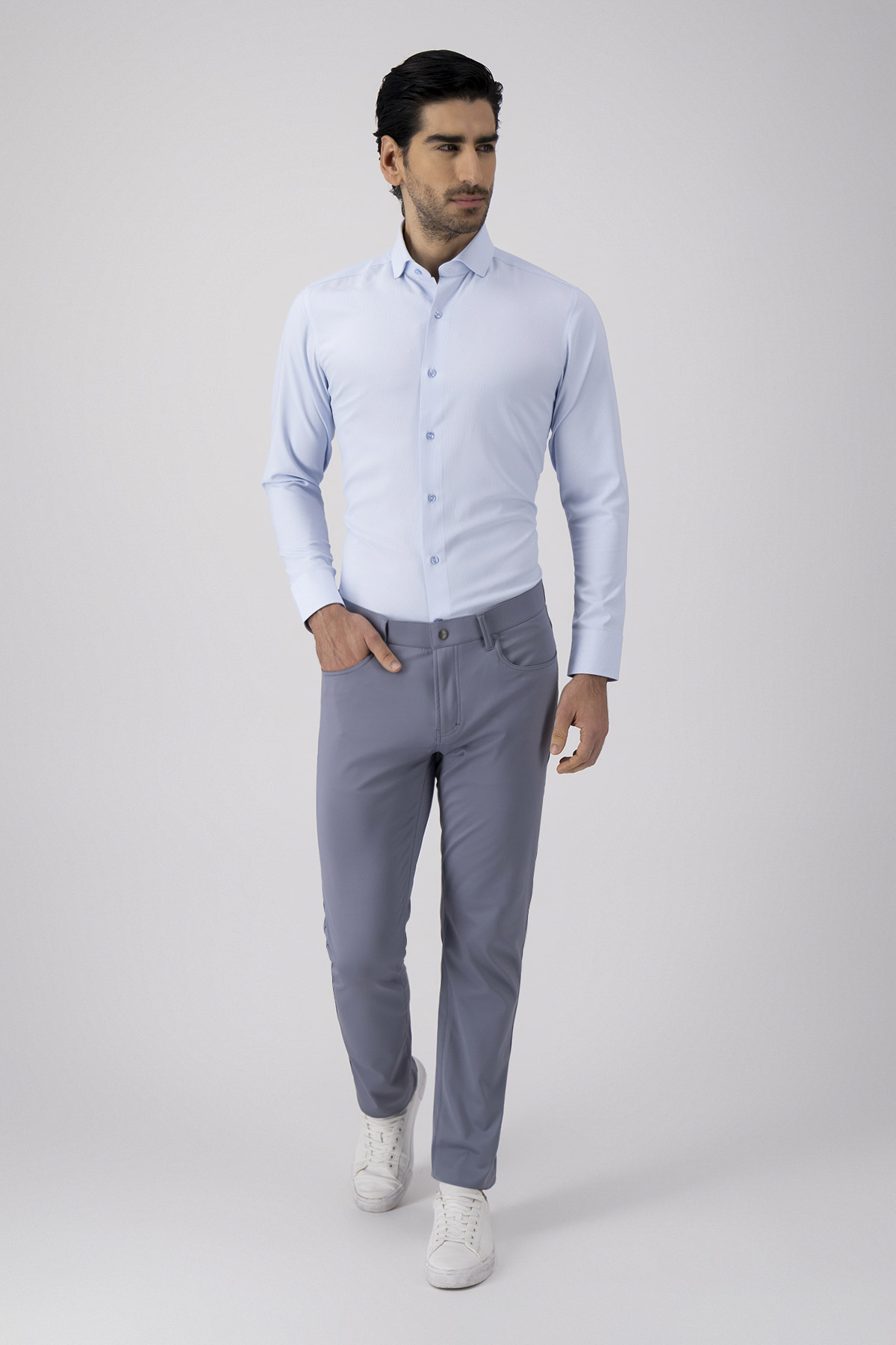 Pantalón Casual Slim Fit Azul Marino