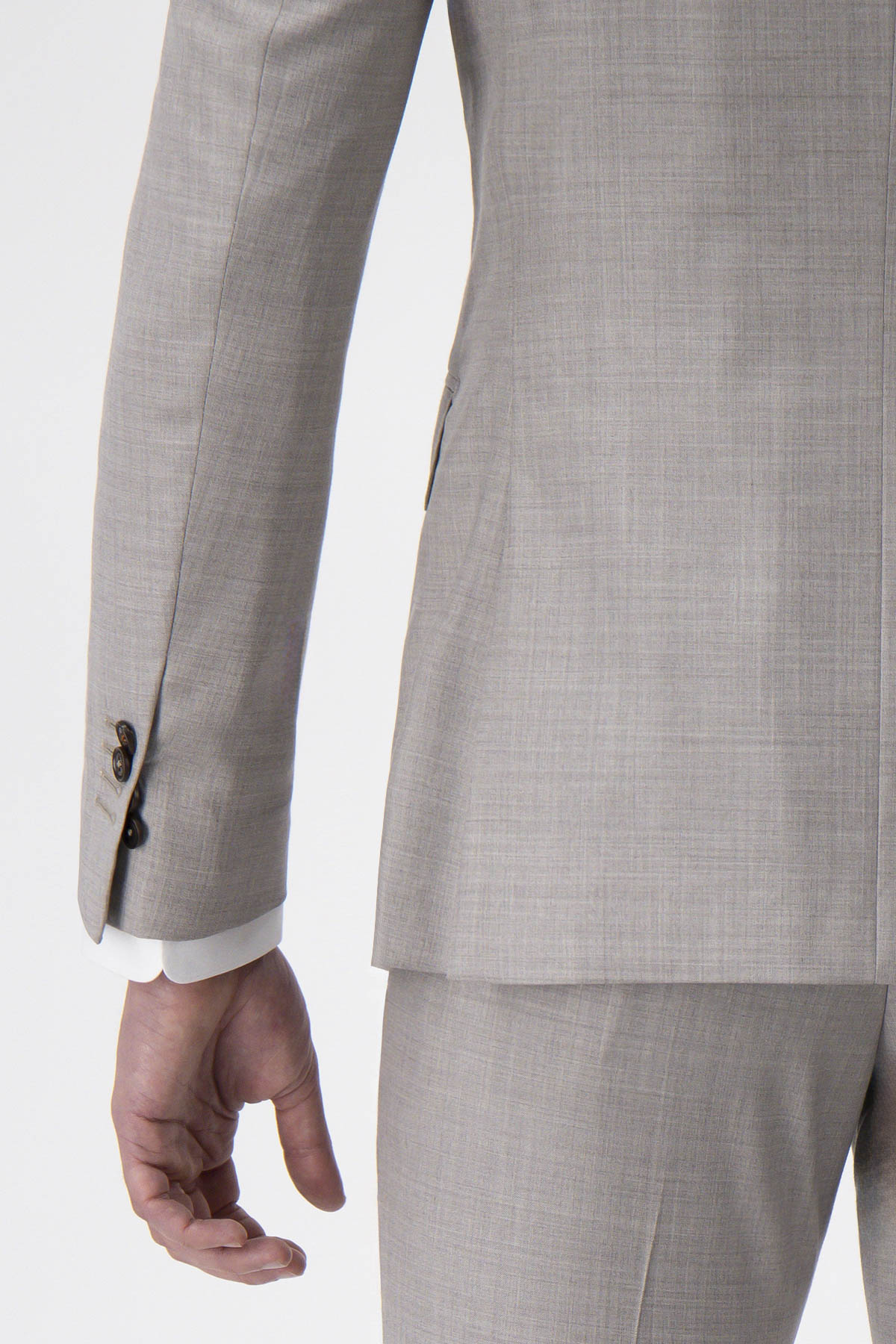 Traje Calderoni Couture Beige Slim Fit
