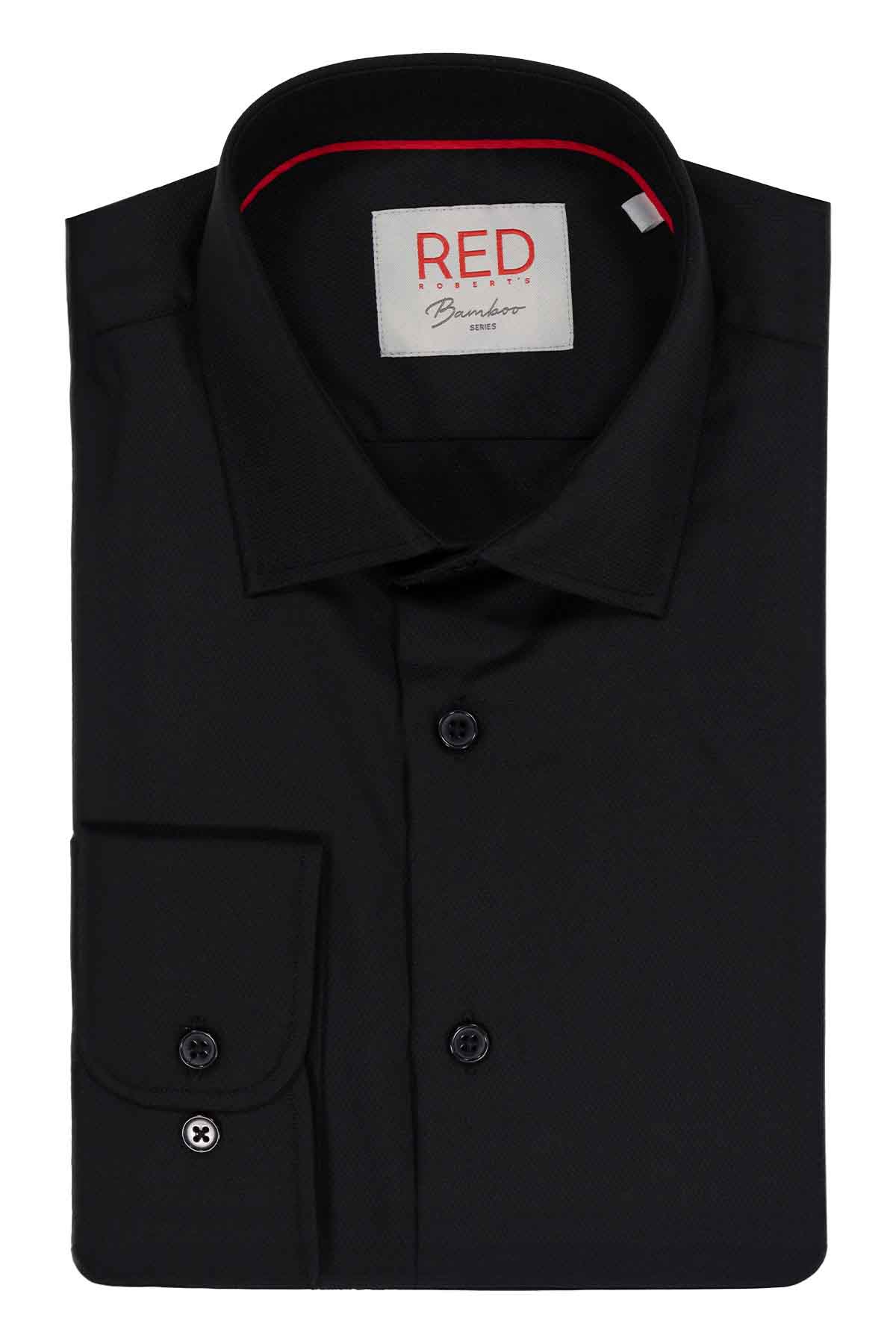 Camisa Vestir BAMBOO Roberts Red Negro Slim Fit