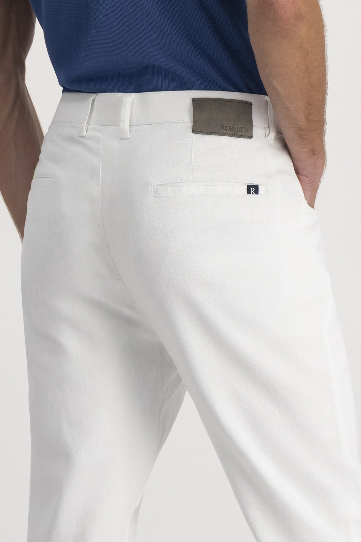 Pantalón Casual Roberts Blanco Slim Fit