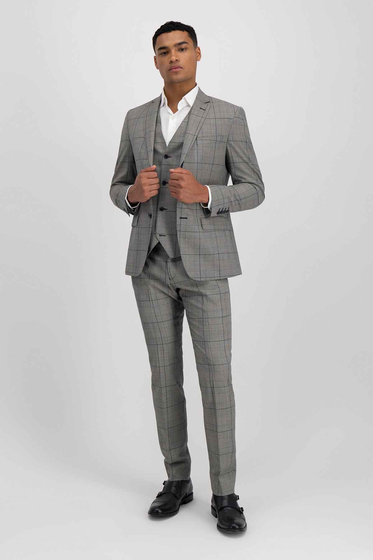 Traje Trío Gris Roberts Red Slim Fit