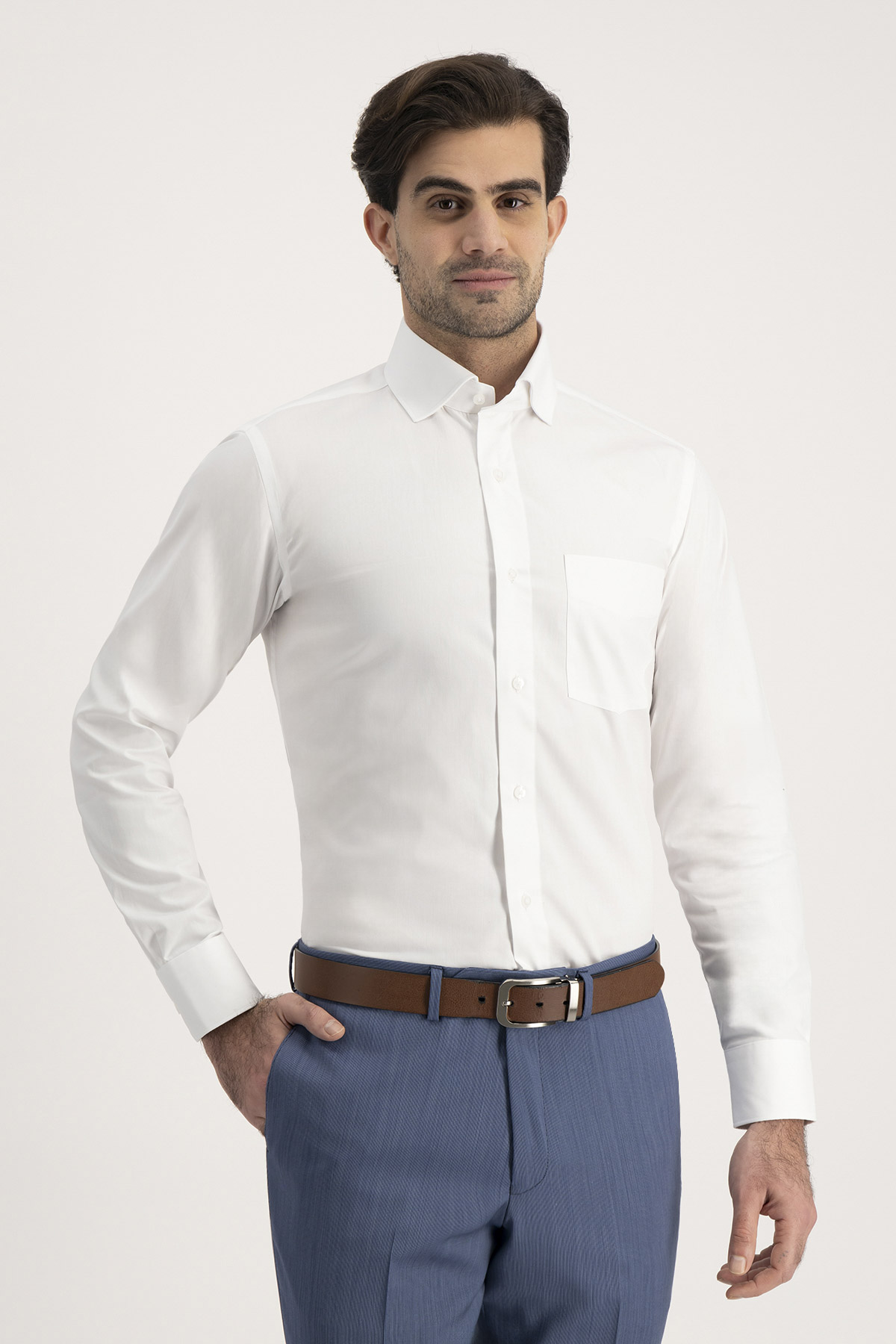 Camisa Roberts Easy Care Regular fit Color blanco