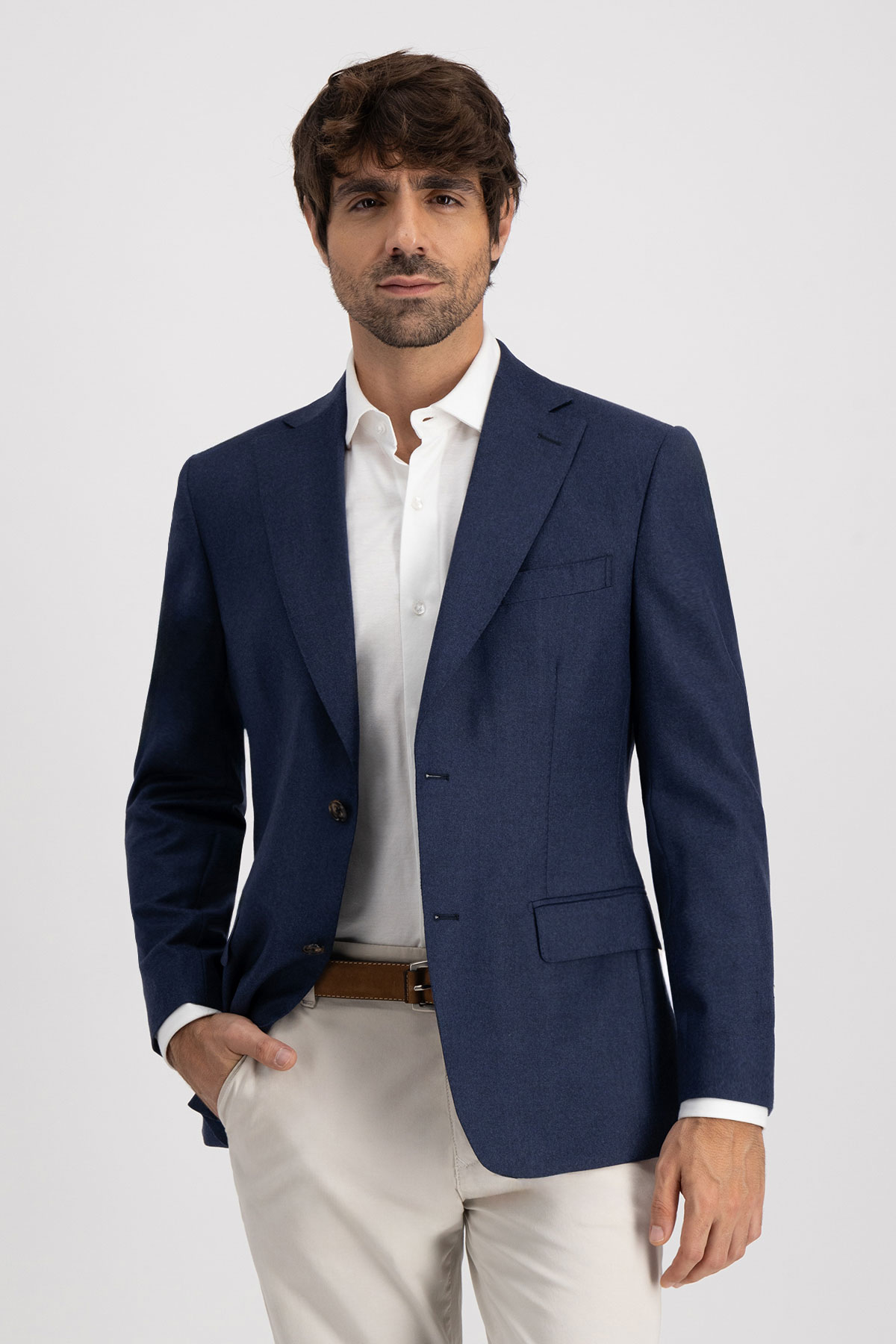 Saco Sport Calderoni Azul Marino Contemporary Fit