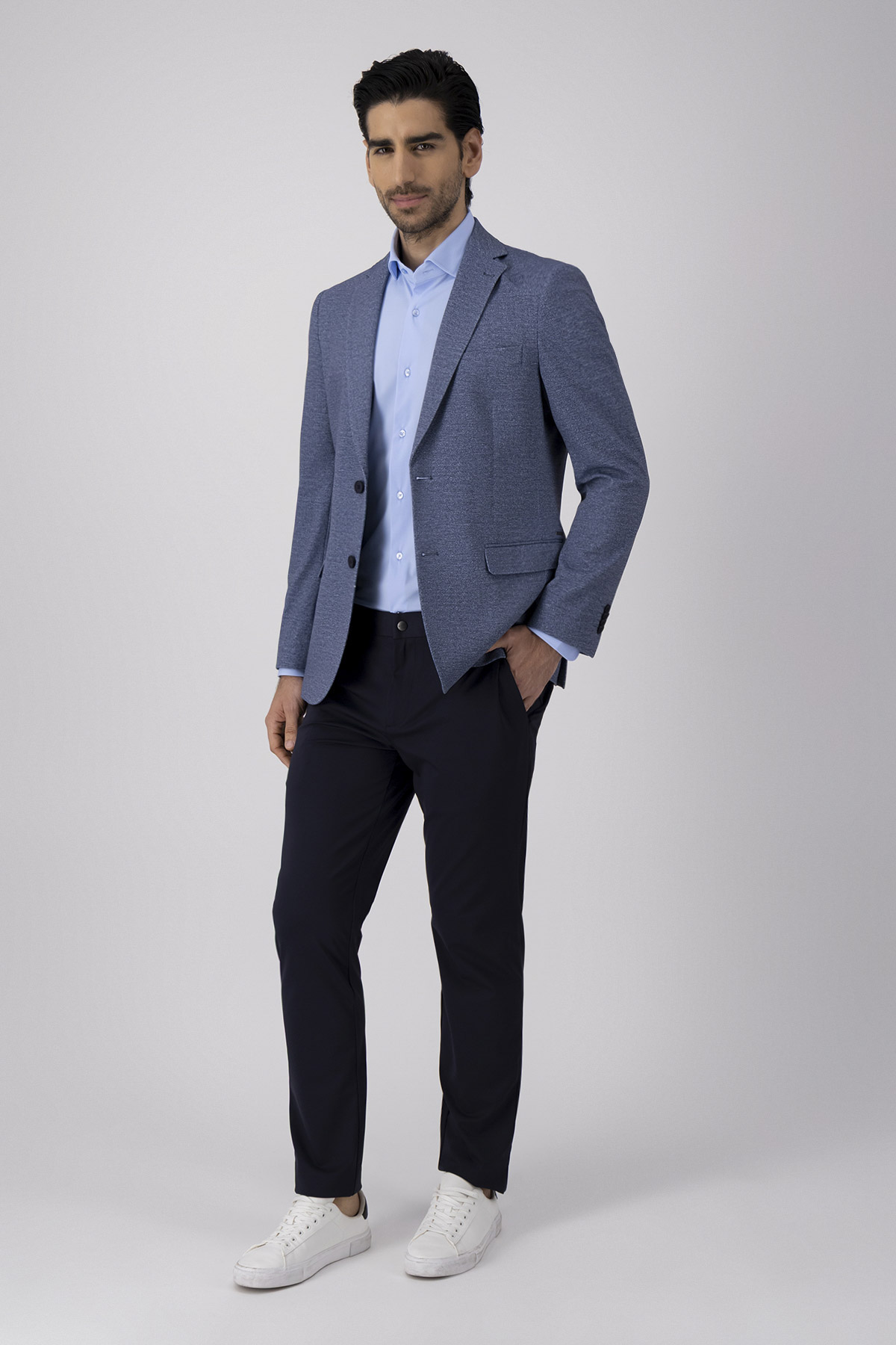 Saco Casual Anatomic Technology Slim Fit Azul Marino