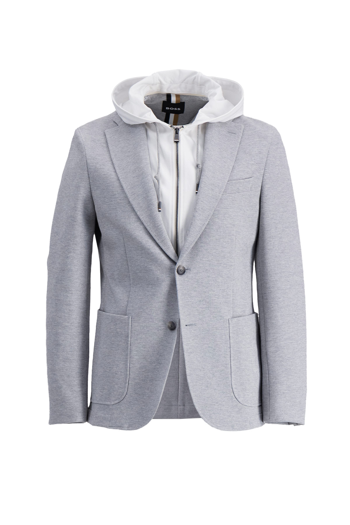 Chaqueta Slim Fit Con Capucha Integrada image number 4