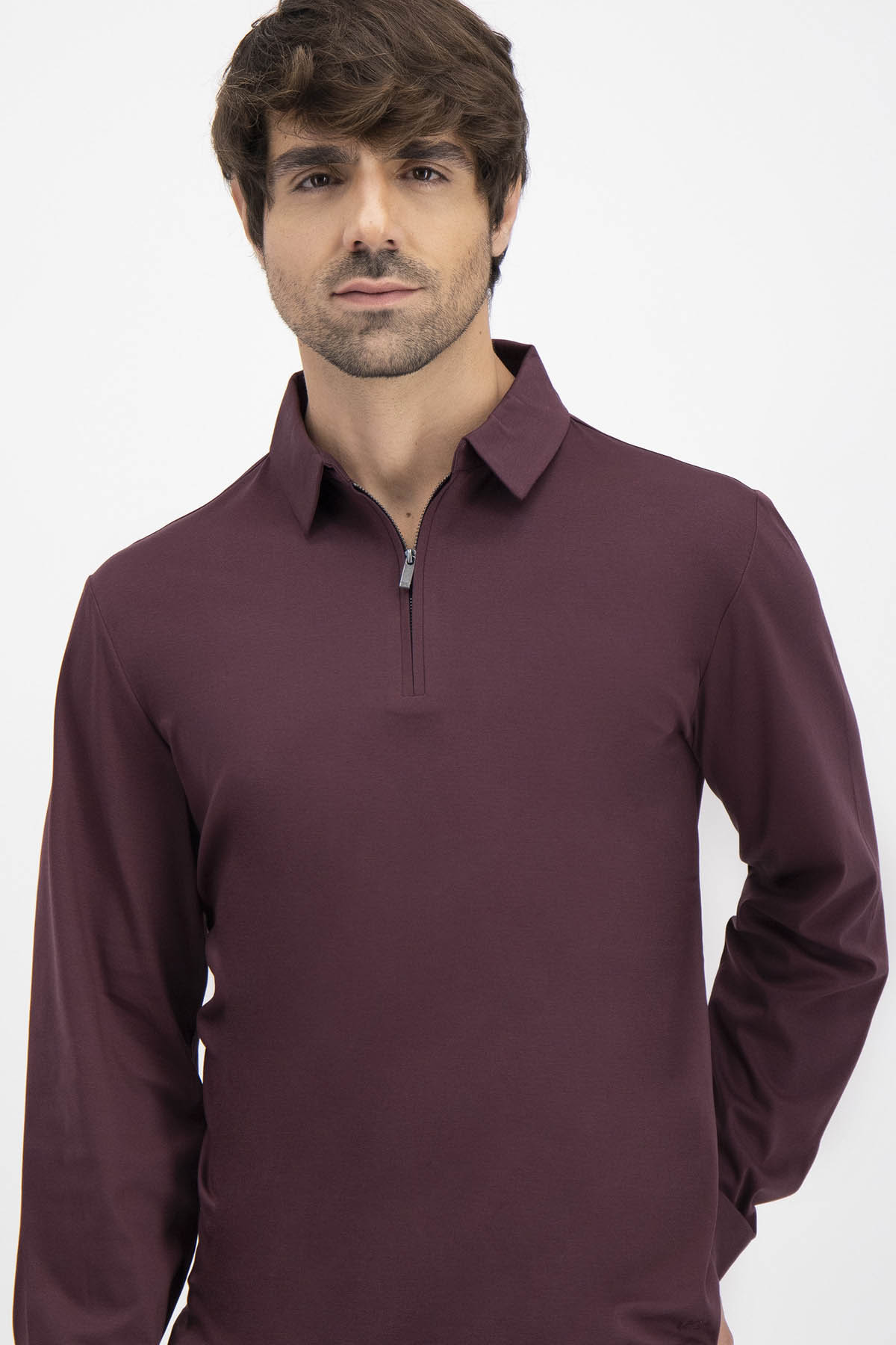 Polo MERCERIZED COTTON Calderoni Vino Contemporary Fit