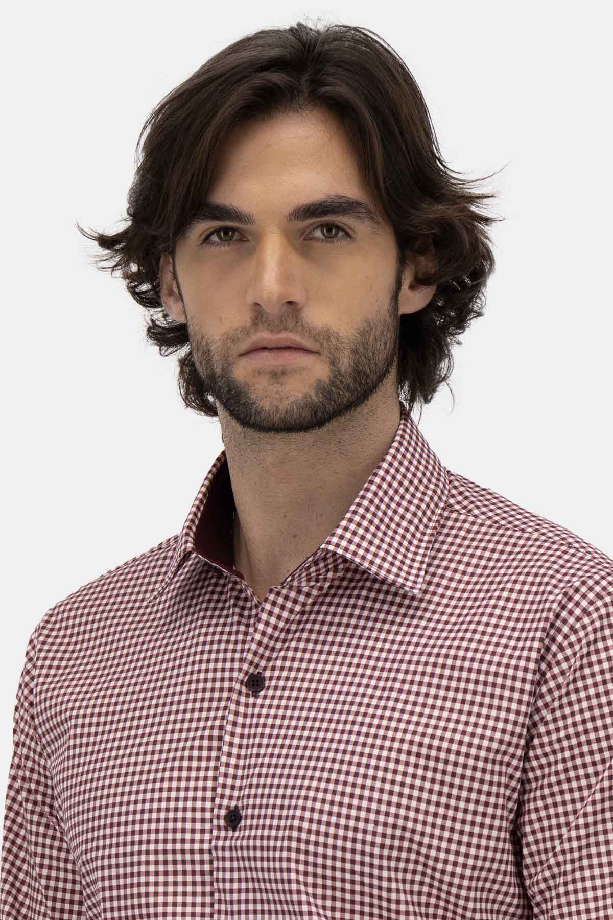Camisa Vestir Roberts Red Vino Slim Fit