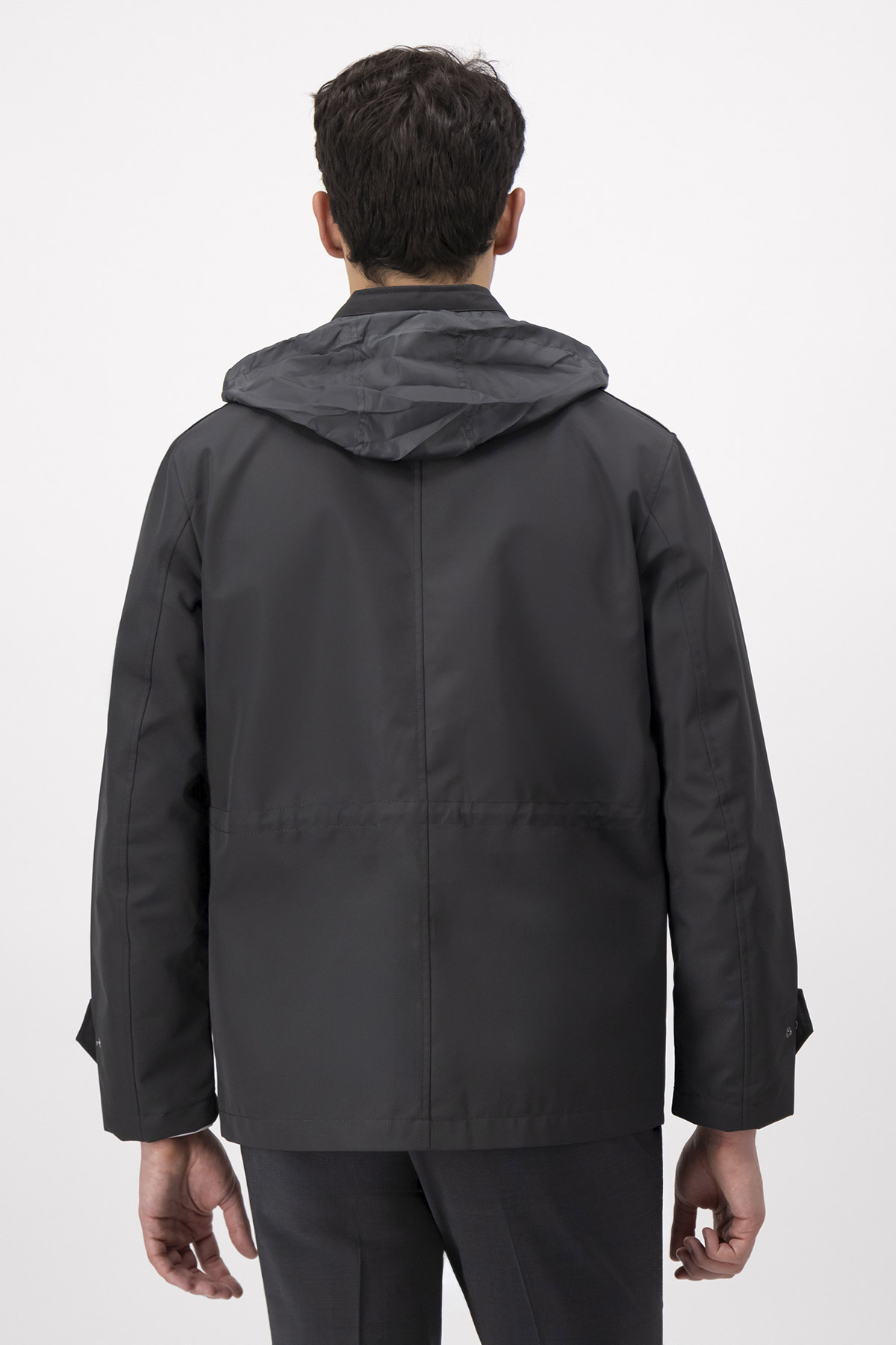 Chamarra Contemporary Fit Gris Oxford