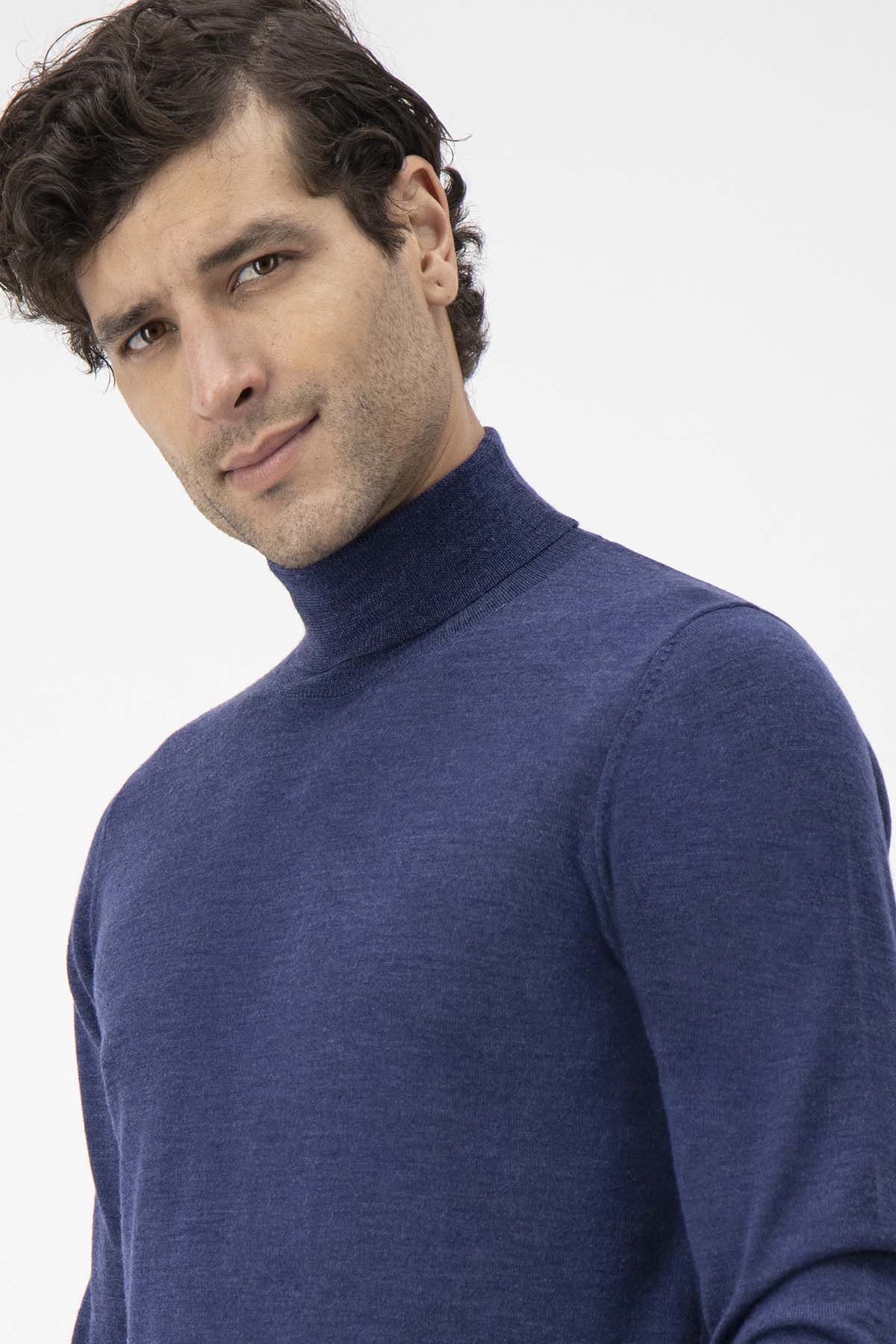 Suéter Calderoni Azul Contemporary Fit