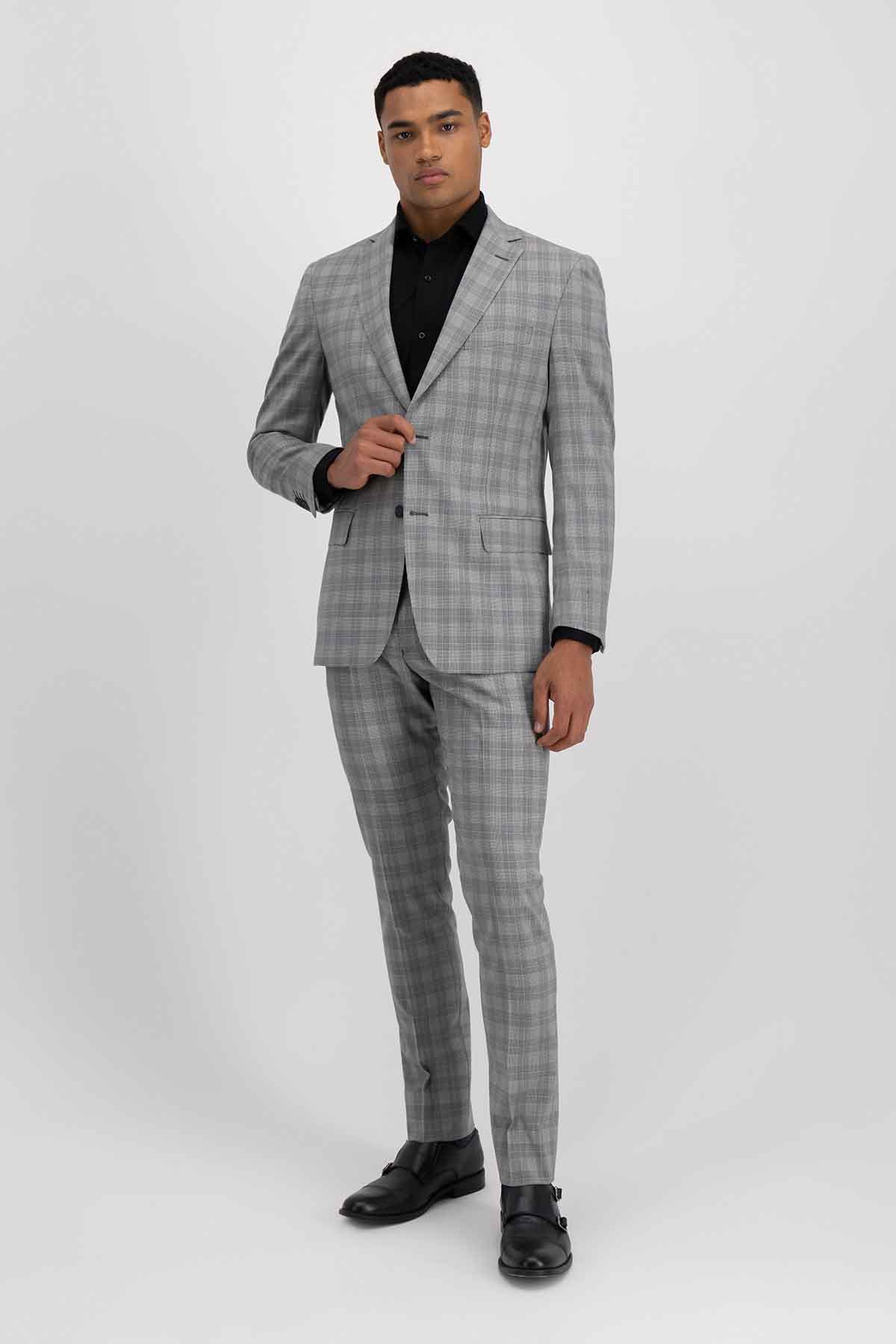 Traje Gris Calderoni Slim Fit