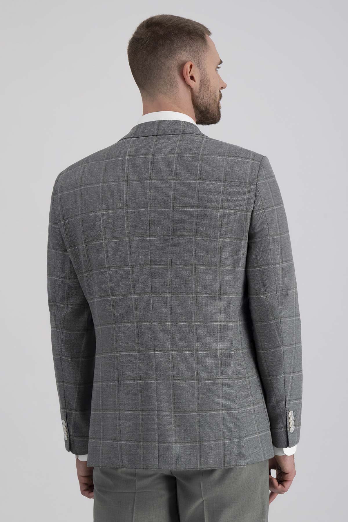 Blazer Regular Fit En Mezcla De Lana A Cuadros image number 2